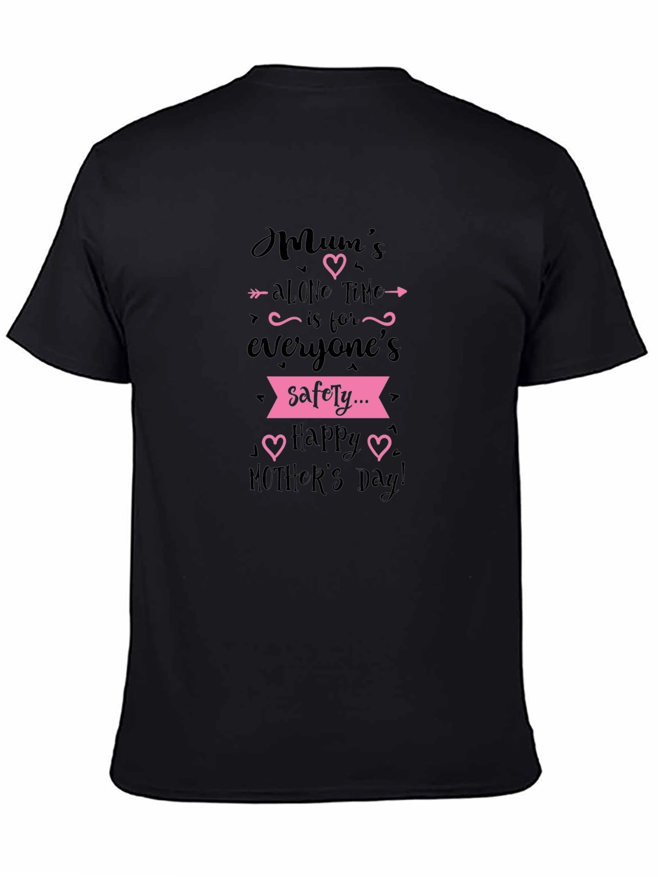 Black Mum's Alone Time Black T-Shirt Mother's Day Gift view 4