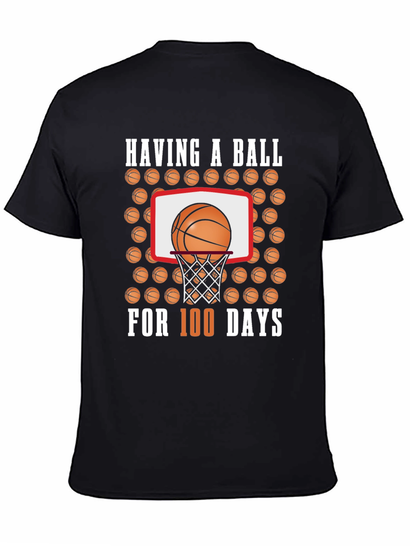 Black Having a Ball For 100 Days T-Shirt view 4