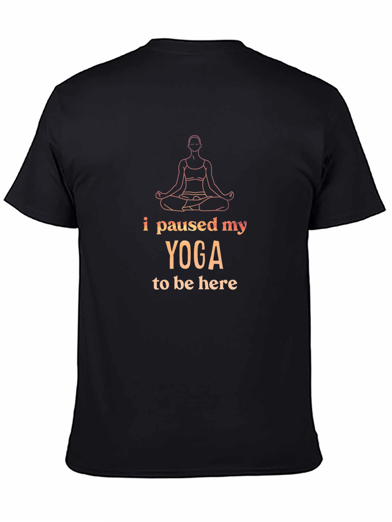 Black Yoga Pause Graphic Tee - Relaxed Fit view 4