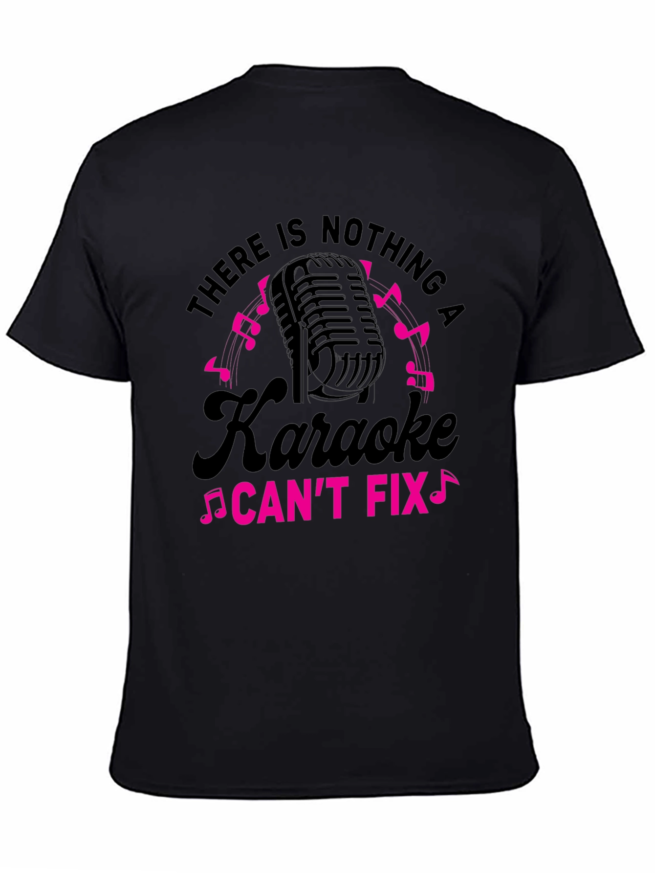 Black Karaoke Fix Black T-Shirt view 4