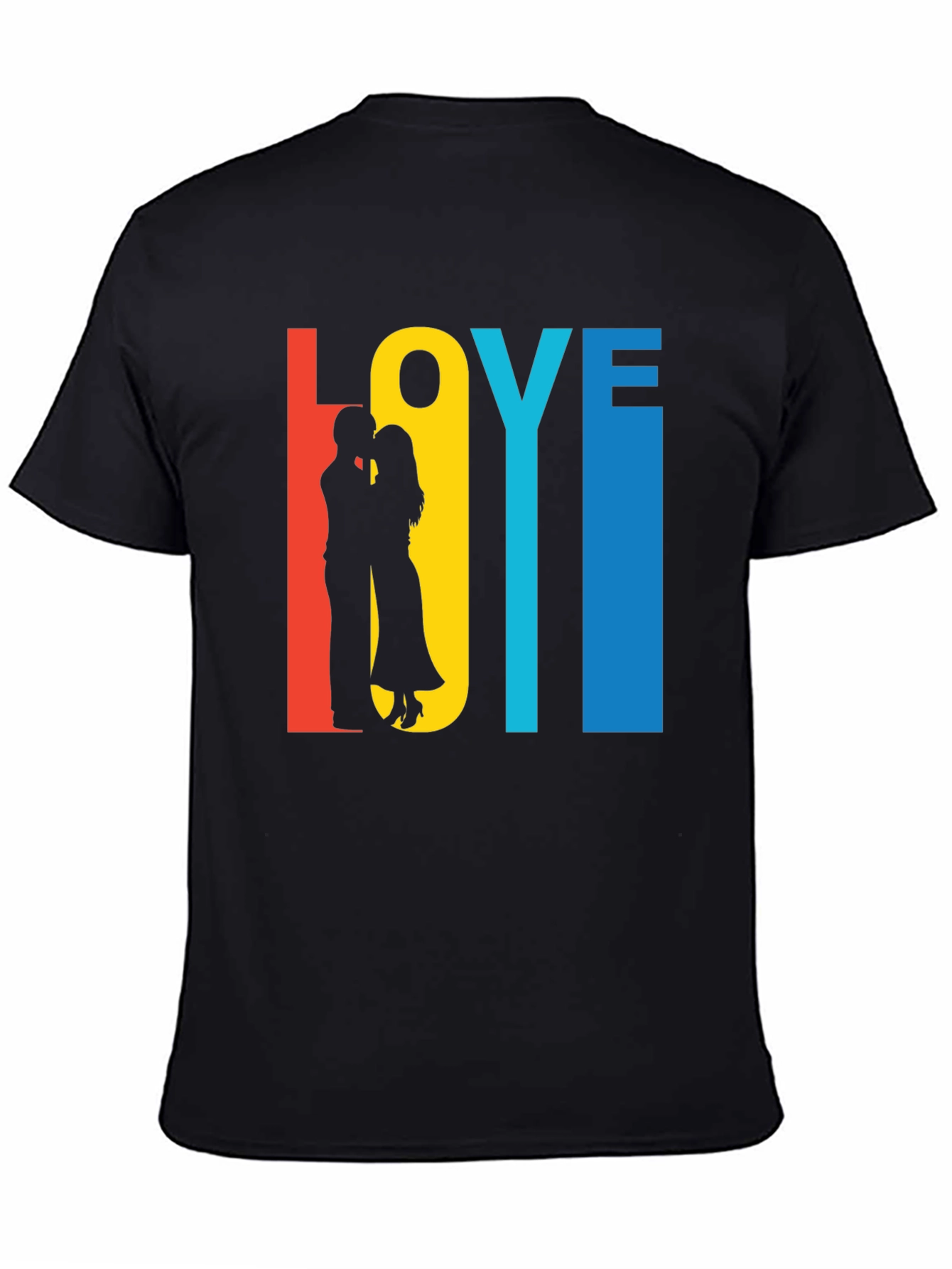 Black Love Silhouette Graphic Tee view 4