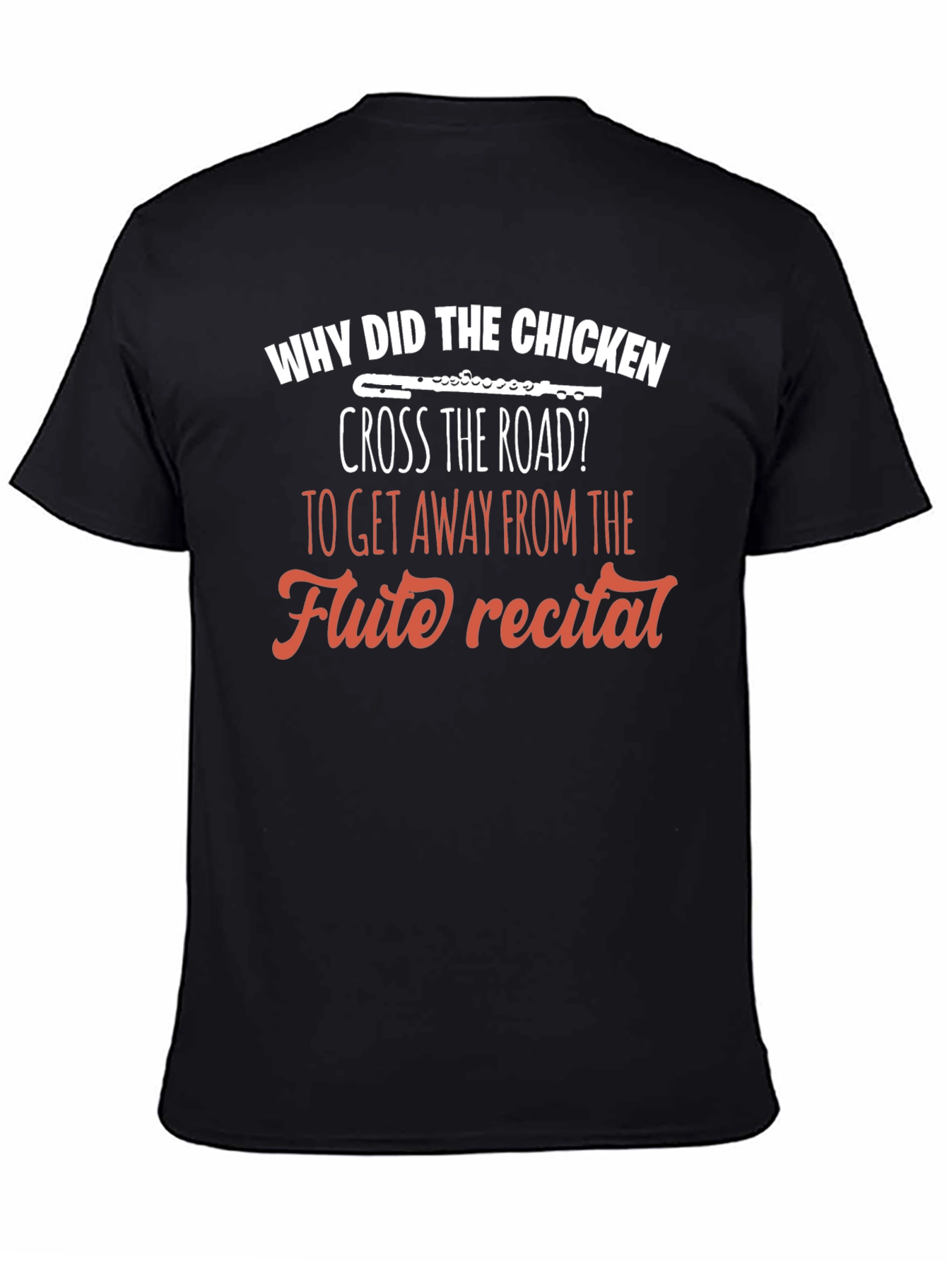 Black Why Did The Chicken Cross The Road T-Shirt view 4