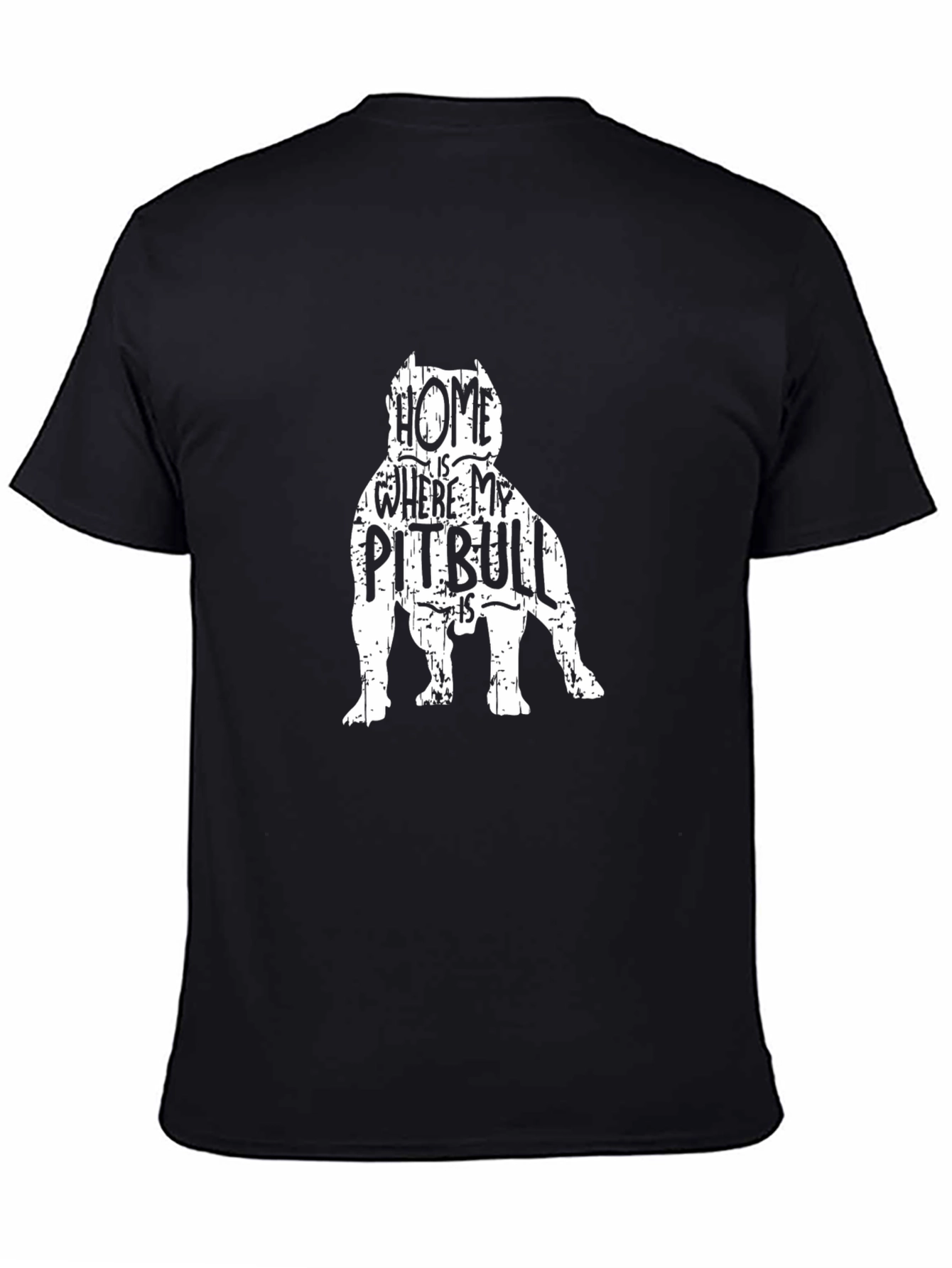 Black Home is Where My Pitbull Is T-Shirt view 4