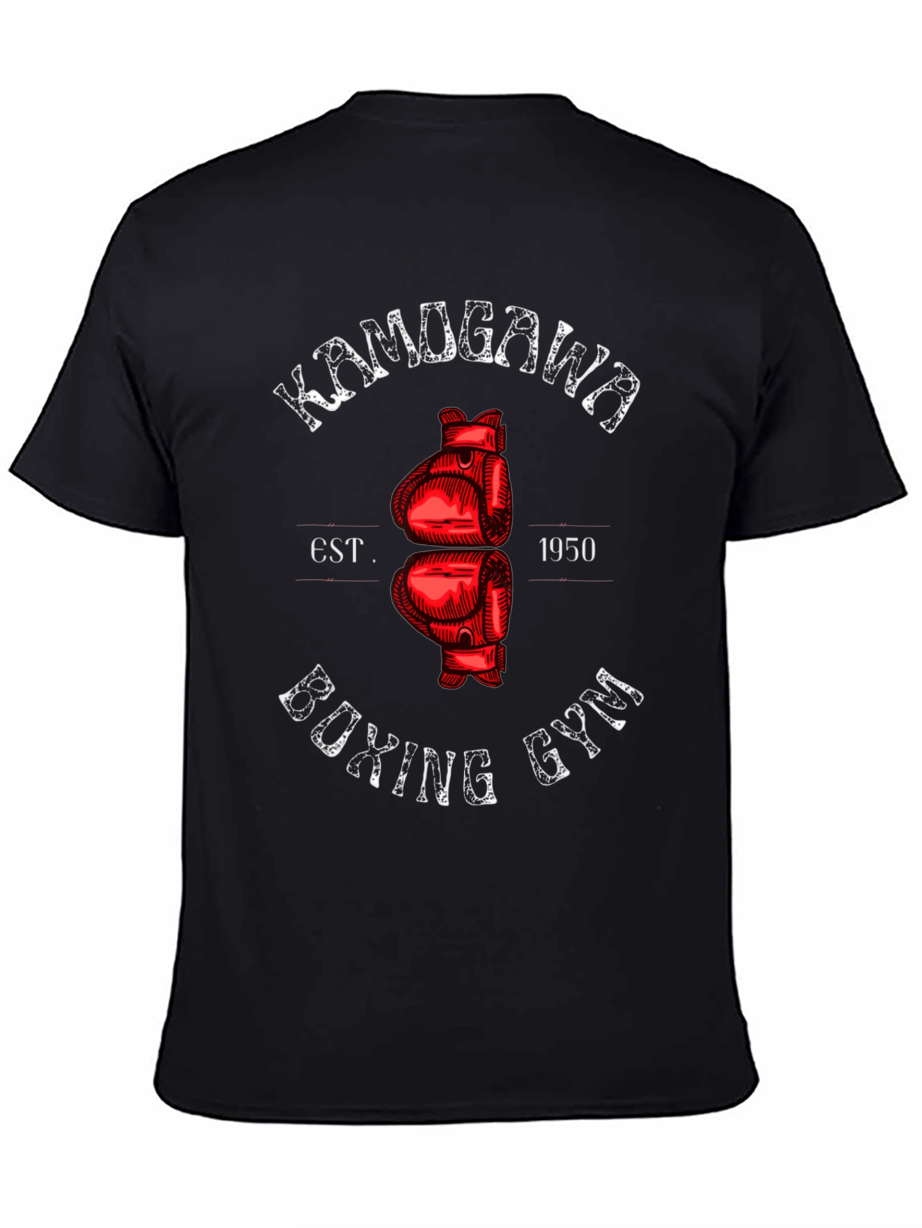 Black Kamogawa Boxing Gym Graphic T-Shirt view 4