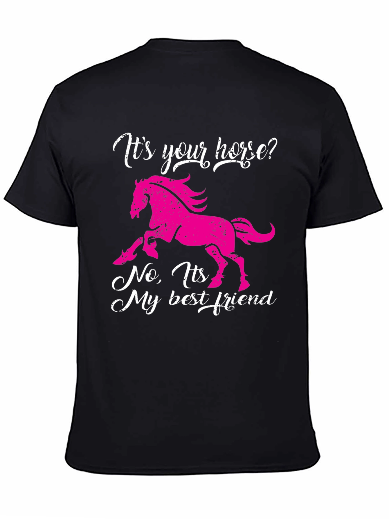 Black Horse Best Friend Graphic Tee - Black view 4