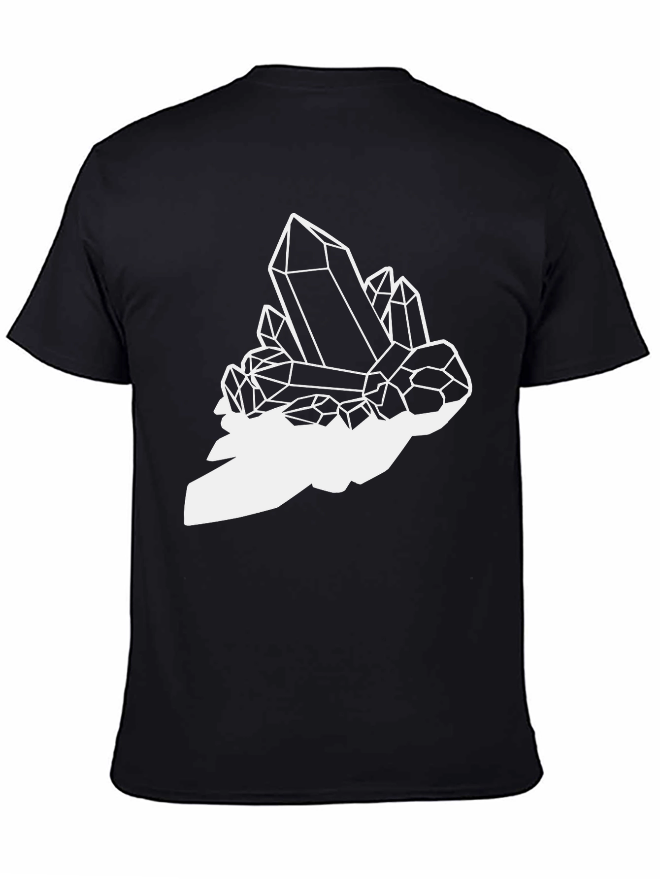 Black Crystal Cluster Graphic Tee - Black Cotton Blend view 4