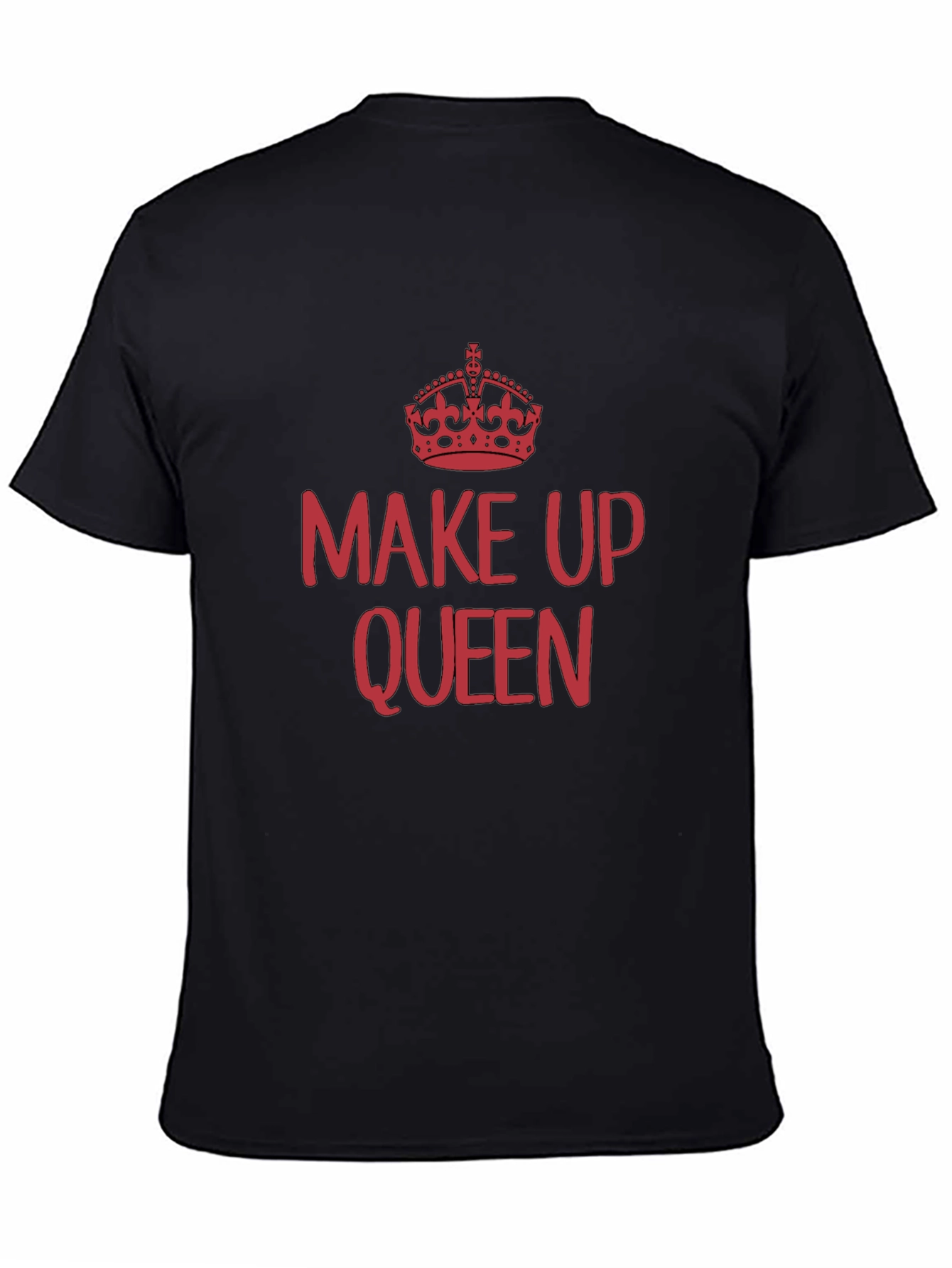 Black Make Up Queen Tee - Black Cotton T-Shirt view 4