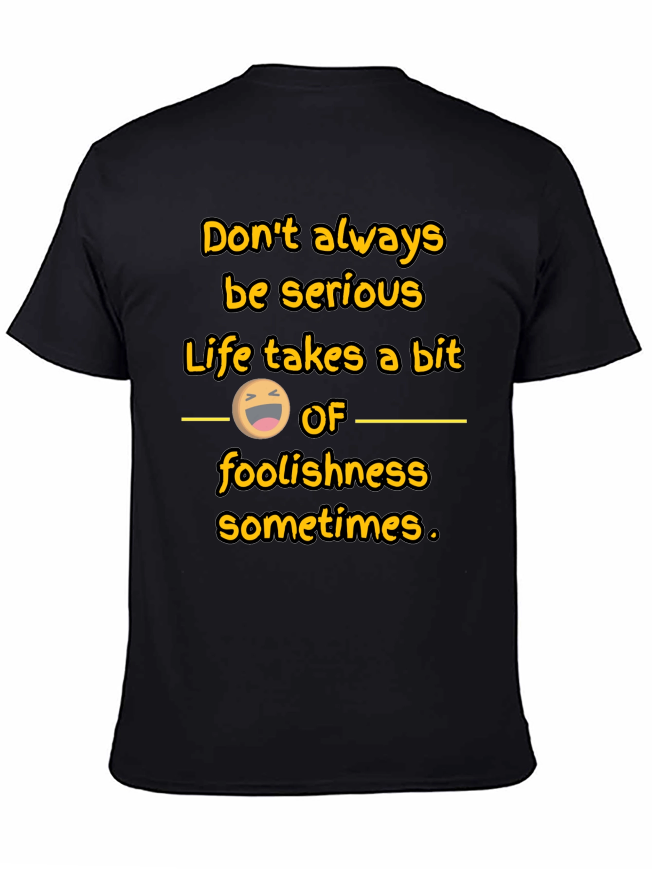 Black Humorous Graphic T-Shirt view 4