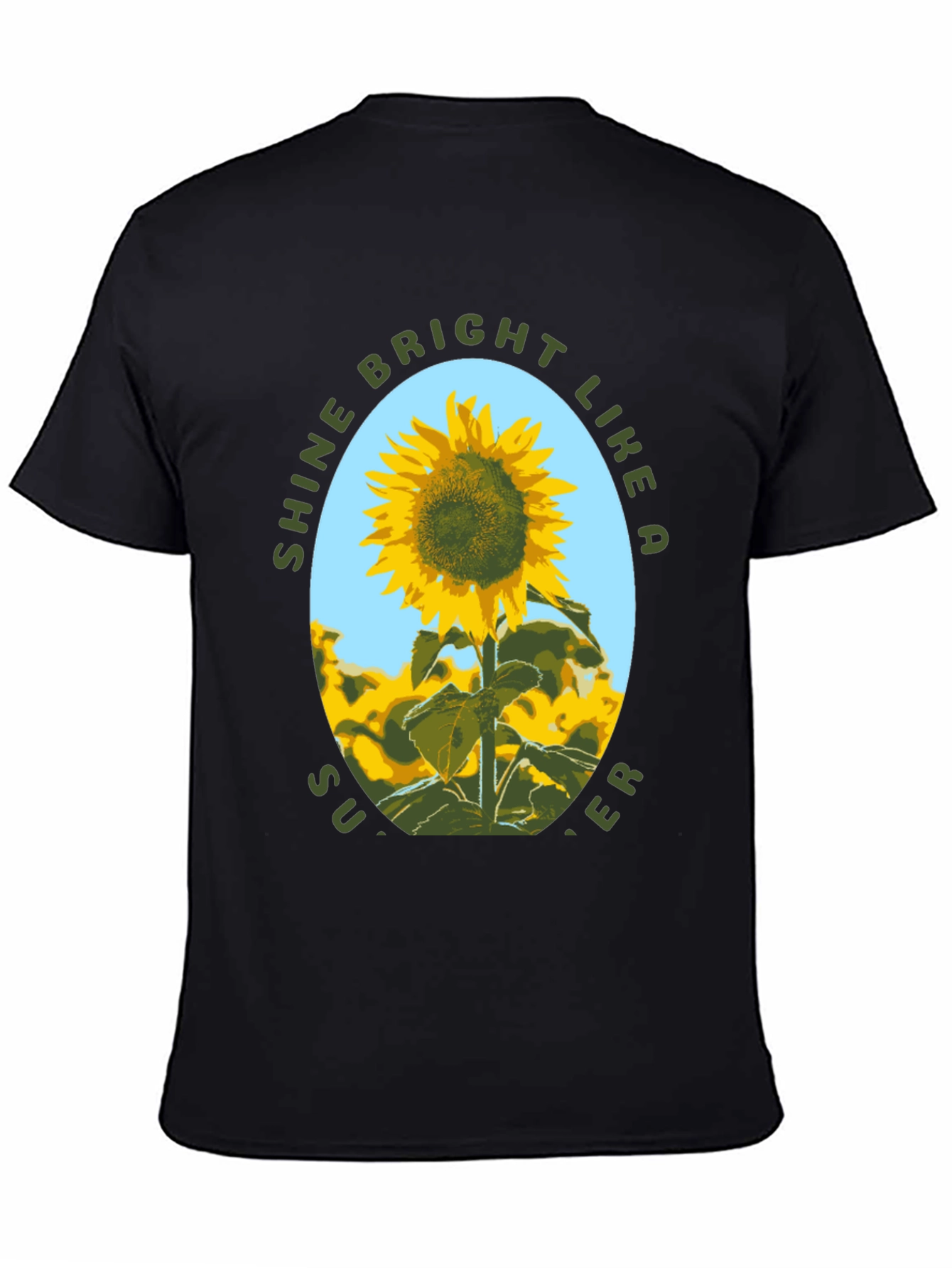 Black Sunflower Shine Bright Graphic T-Shirt view 4