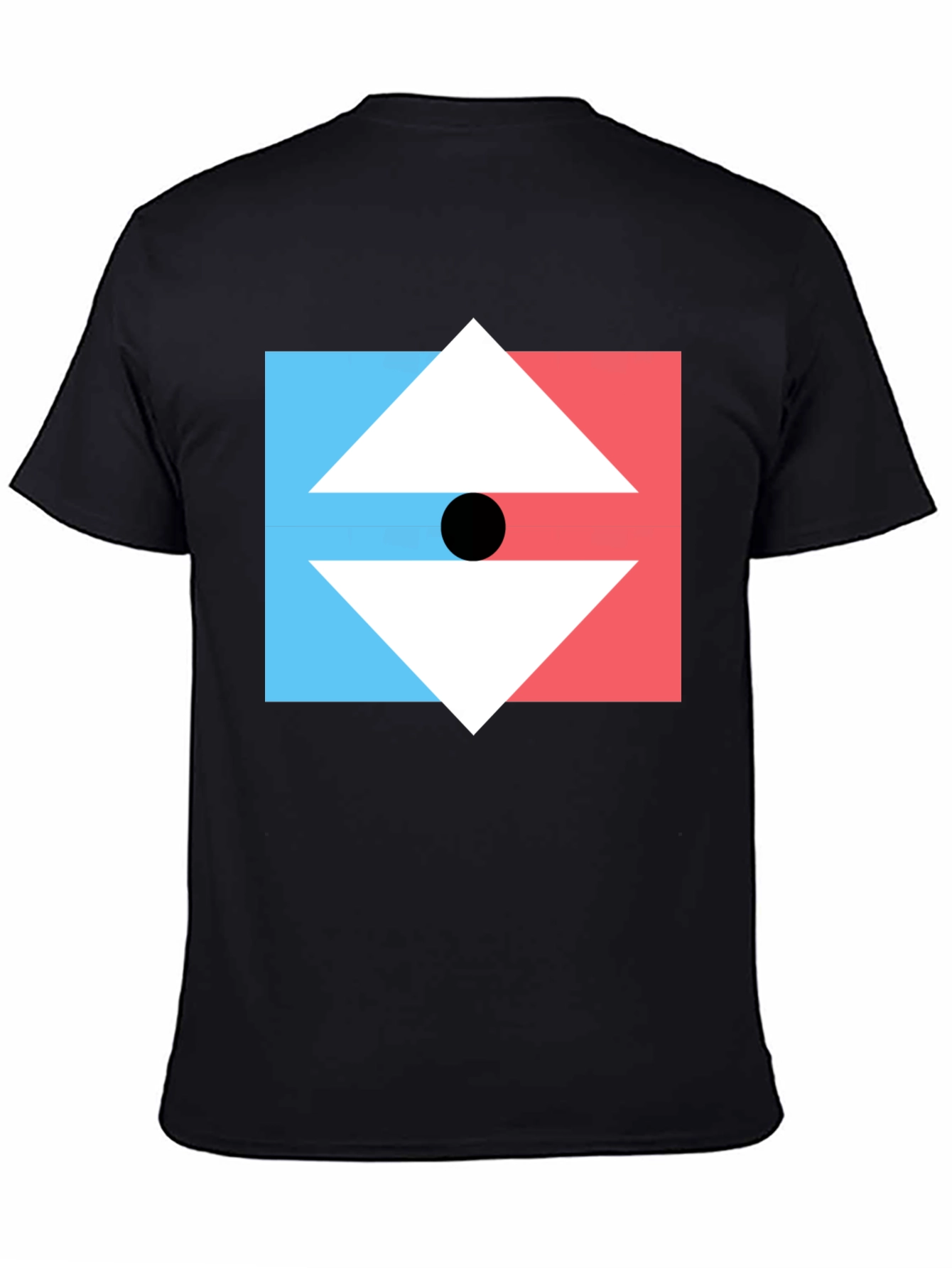 Black Geometric Arrow Graphic Tee - Men's Black T-Shirt view 4