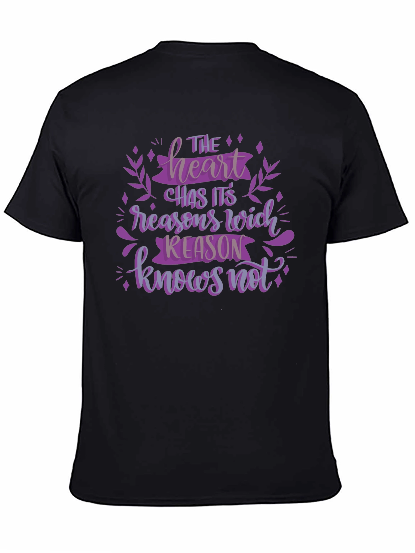 Black The Heart Has its Reasons Graphic Tee view 4