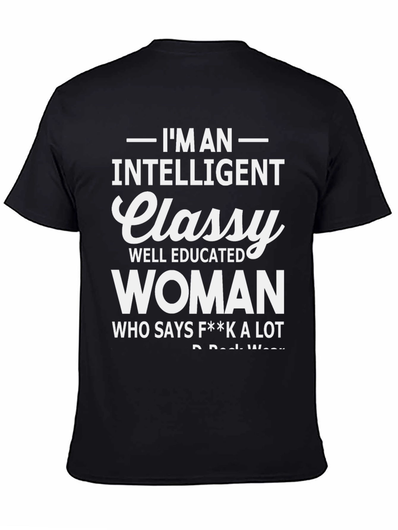 Black Intelligent Classy Woman T-Shirt view 4