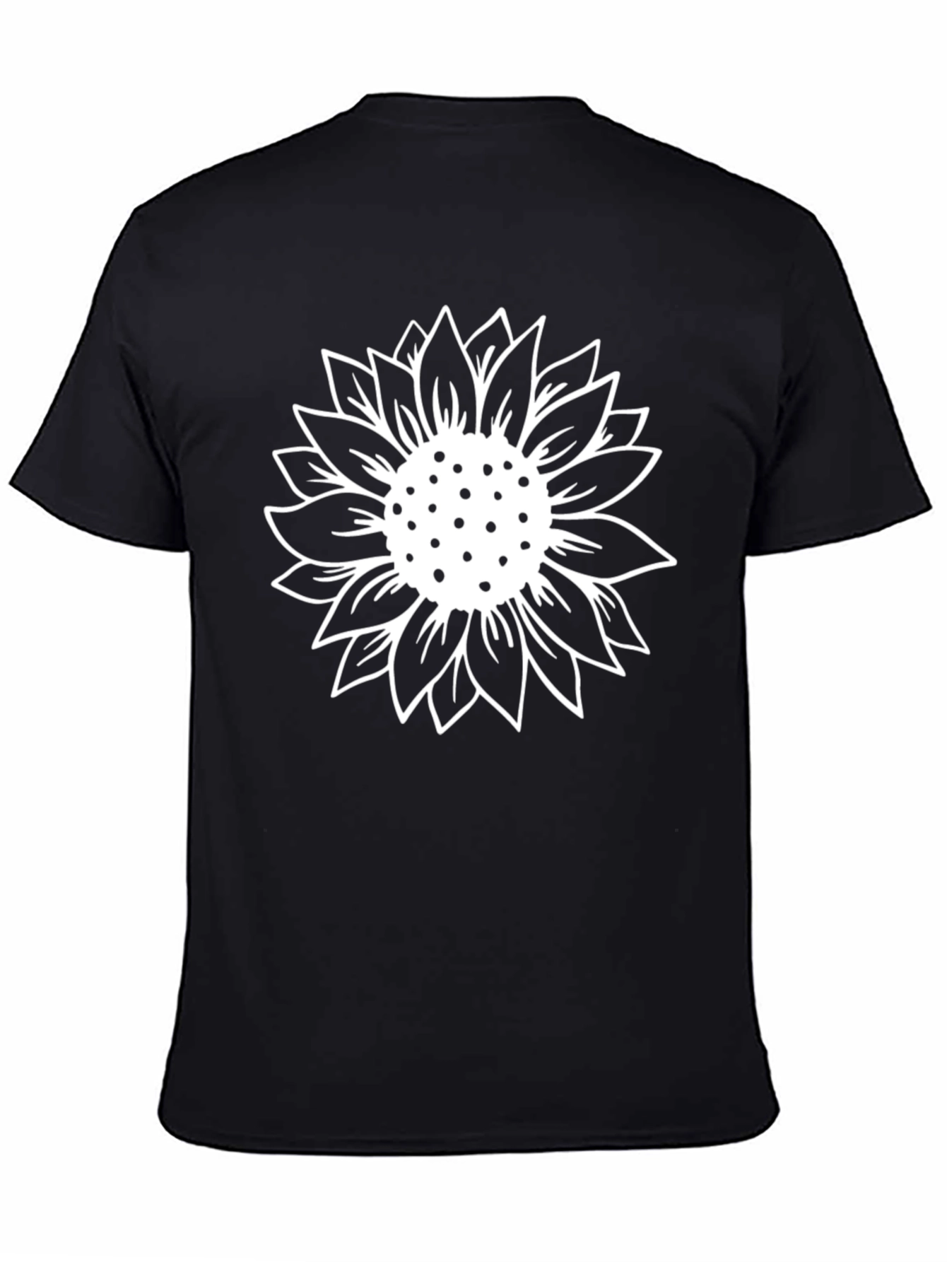 Black Sunflower Graphic Tee - Black Cotton Blend view 4