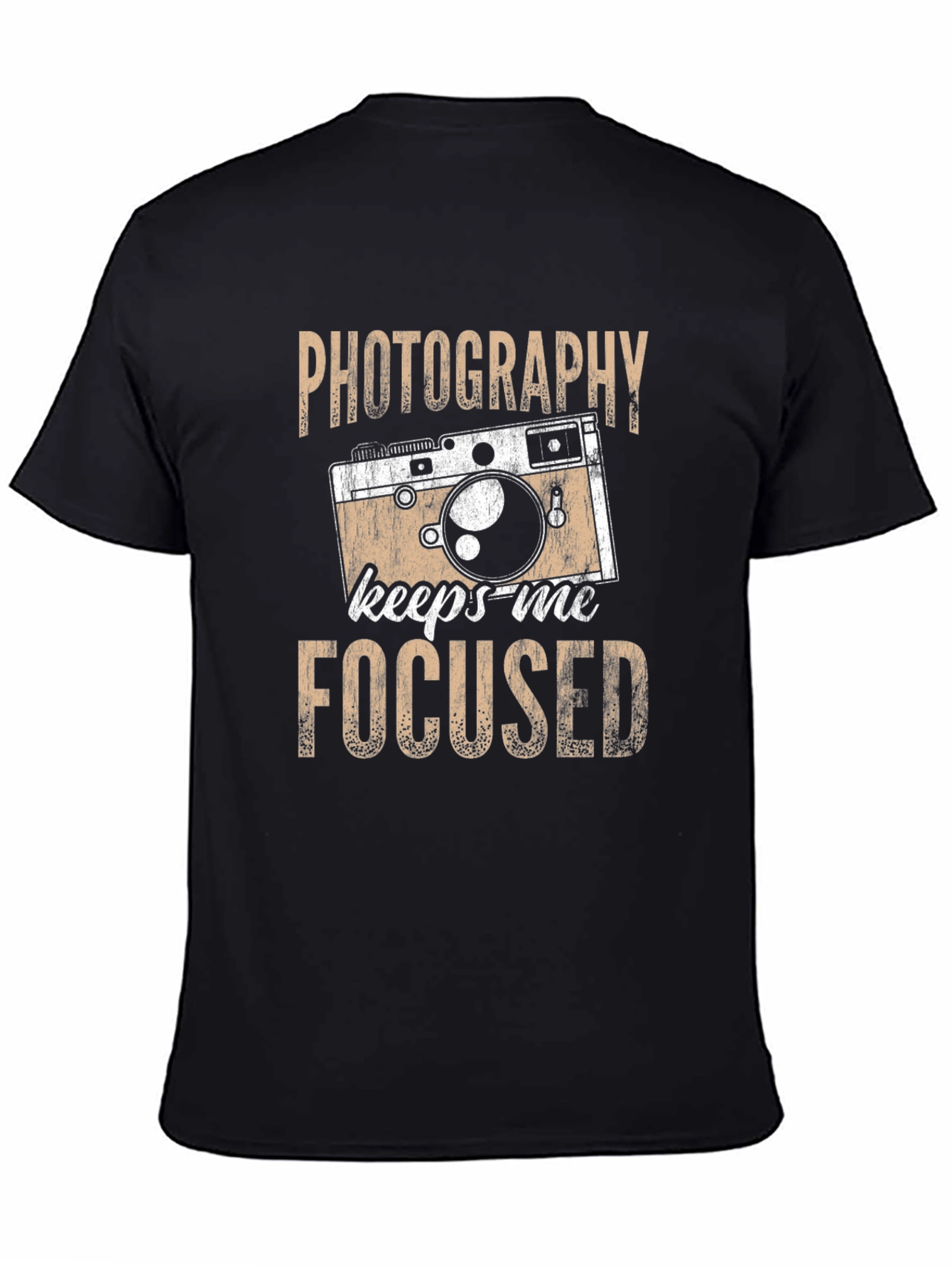 Black Photography Keeps Me Focused T-Shirt view 4