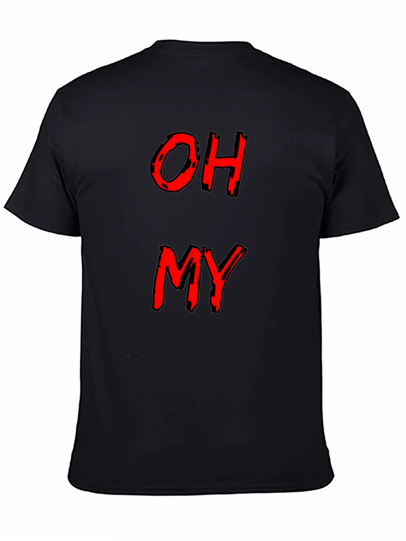 Black Oh My Graphic T-Shirt - Funny Men's Tee view 4