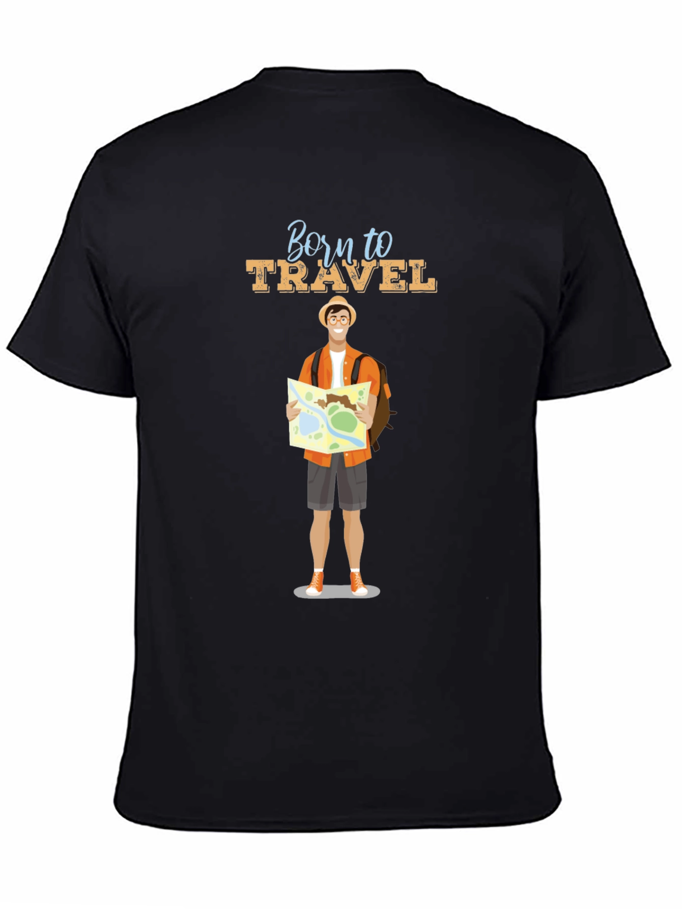 Black Born to Travel Graphic Tee - Adventure Awaits! view 4