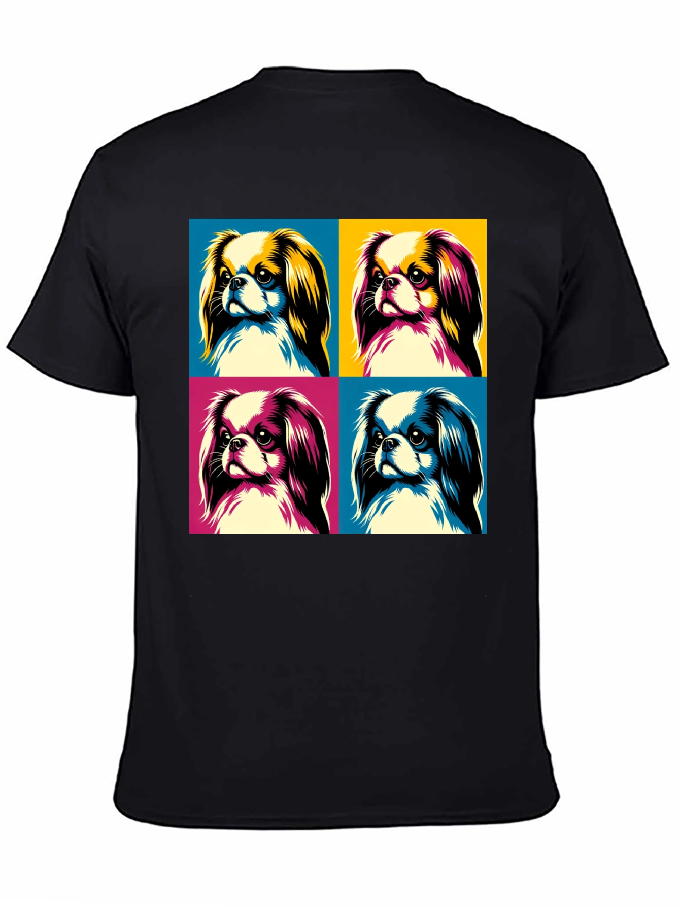 Black Pop Art Dog Graphic Tee - Stylish Canine Design view 4