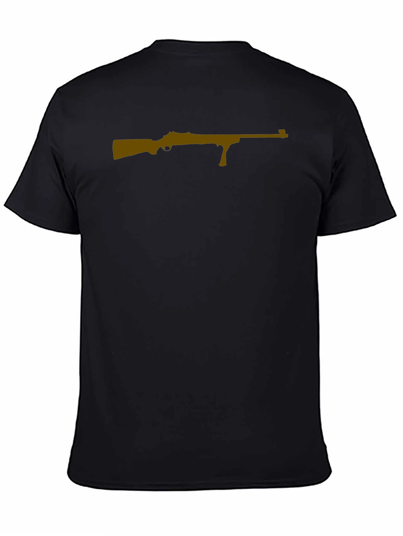 Black Gun Graphic Black T-Shirt for Men view 4
