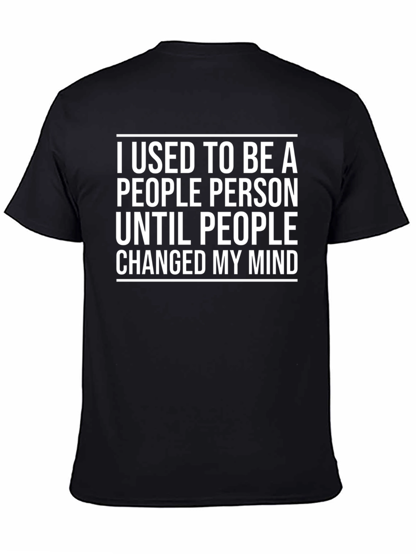Black Funny Sarcastic Graphic T-Shirt - People Person view 4
