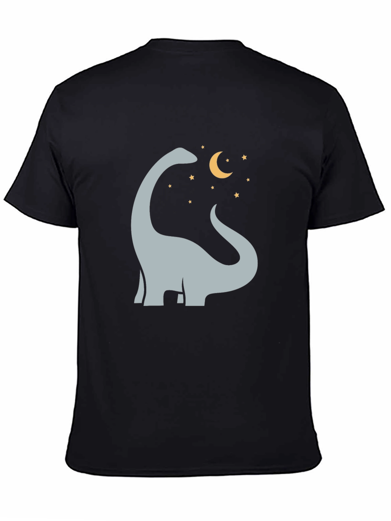 Black Dino Moon Graphic Tee - Stylish Black T-Shirt view 4