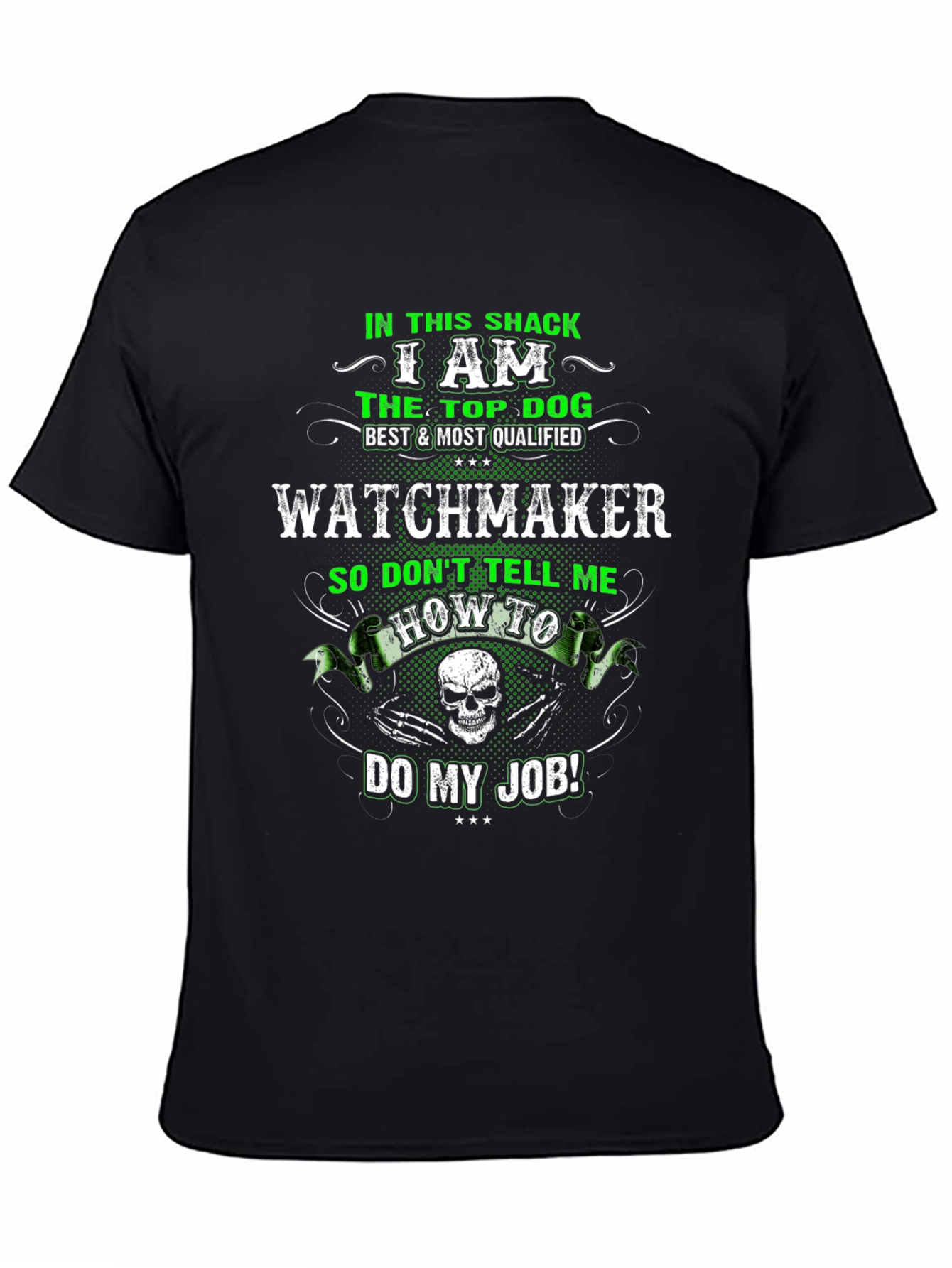 Black Watchmaker Top Dog T-Shirt view 4