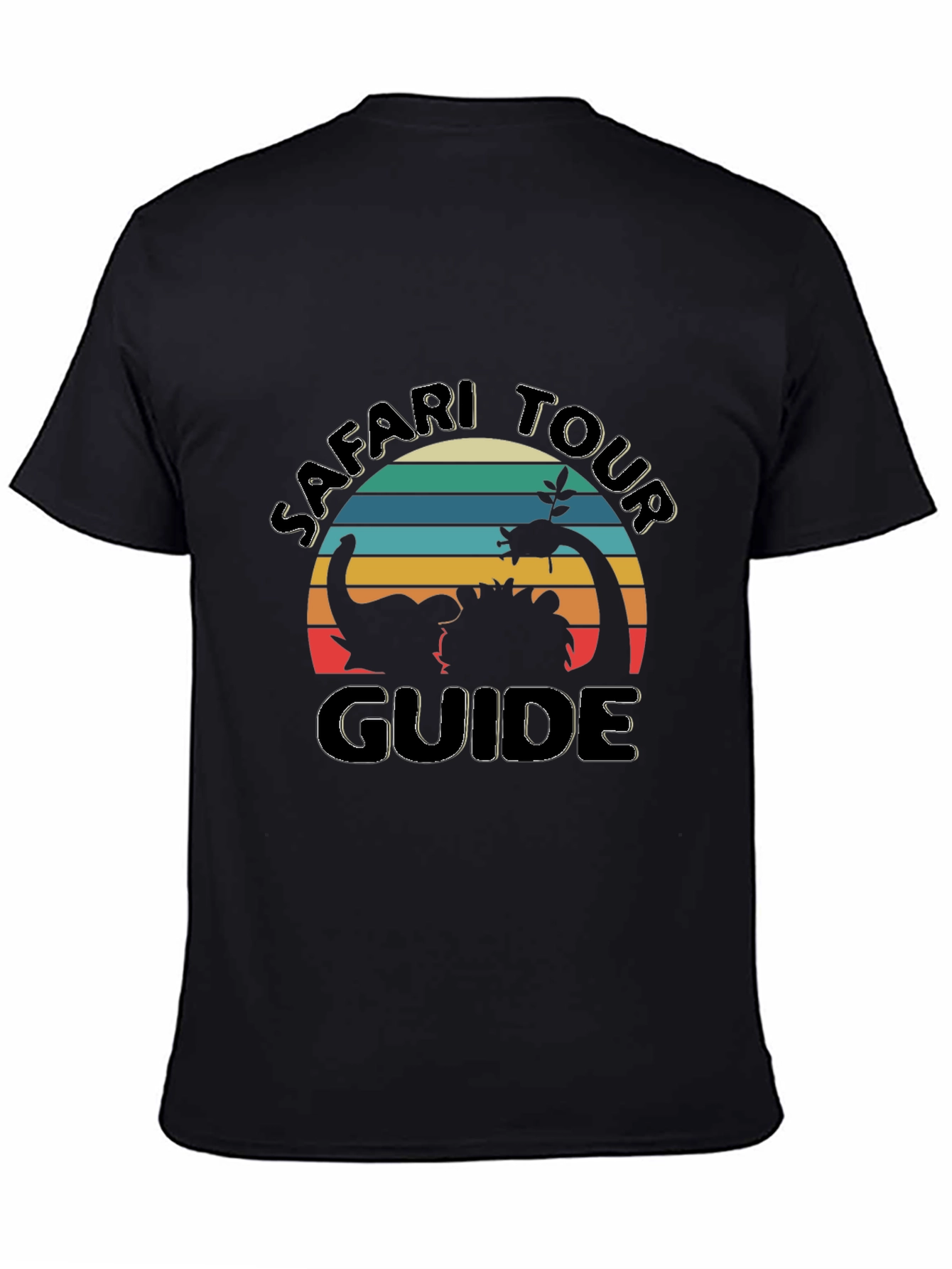 Black Safari Tour Guide Graphic Tee - Black Cotton view 4