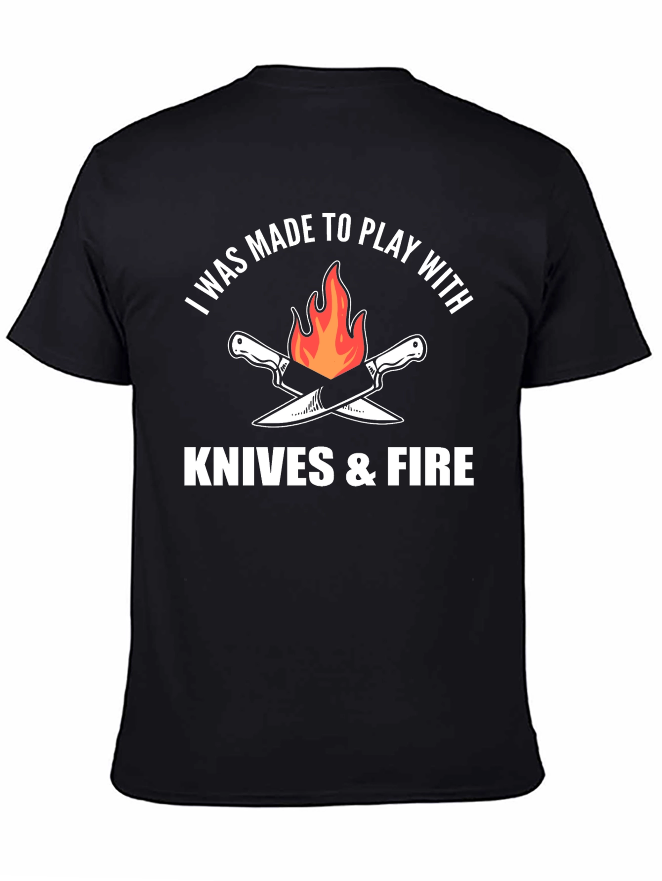 Black Knives & Fire Graphic Tee - Chef, Cooking, Barbecue view 4