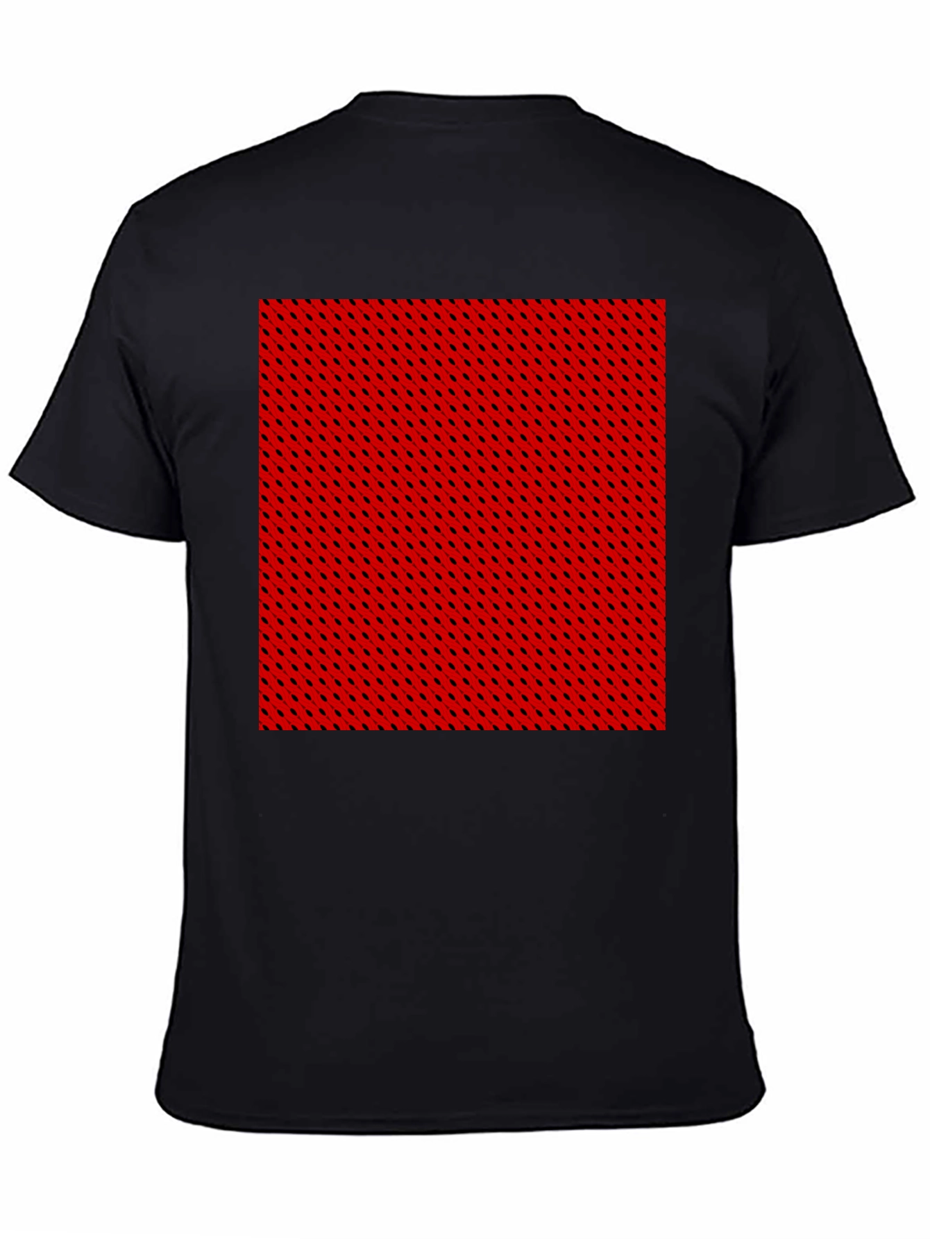 Black Bold Patterned Tee - Modern Casual Style view 4