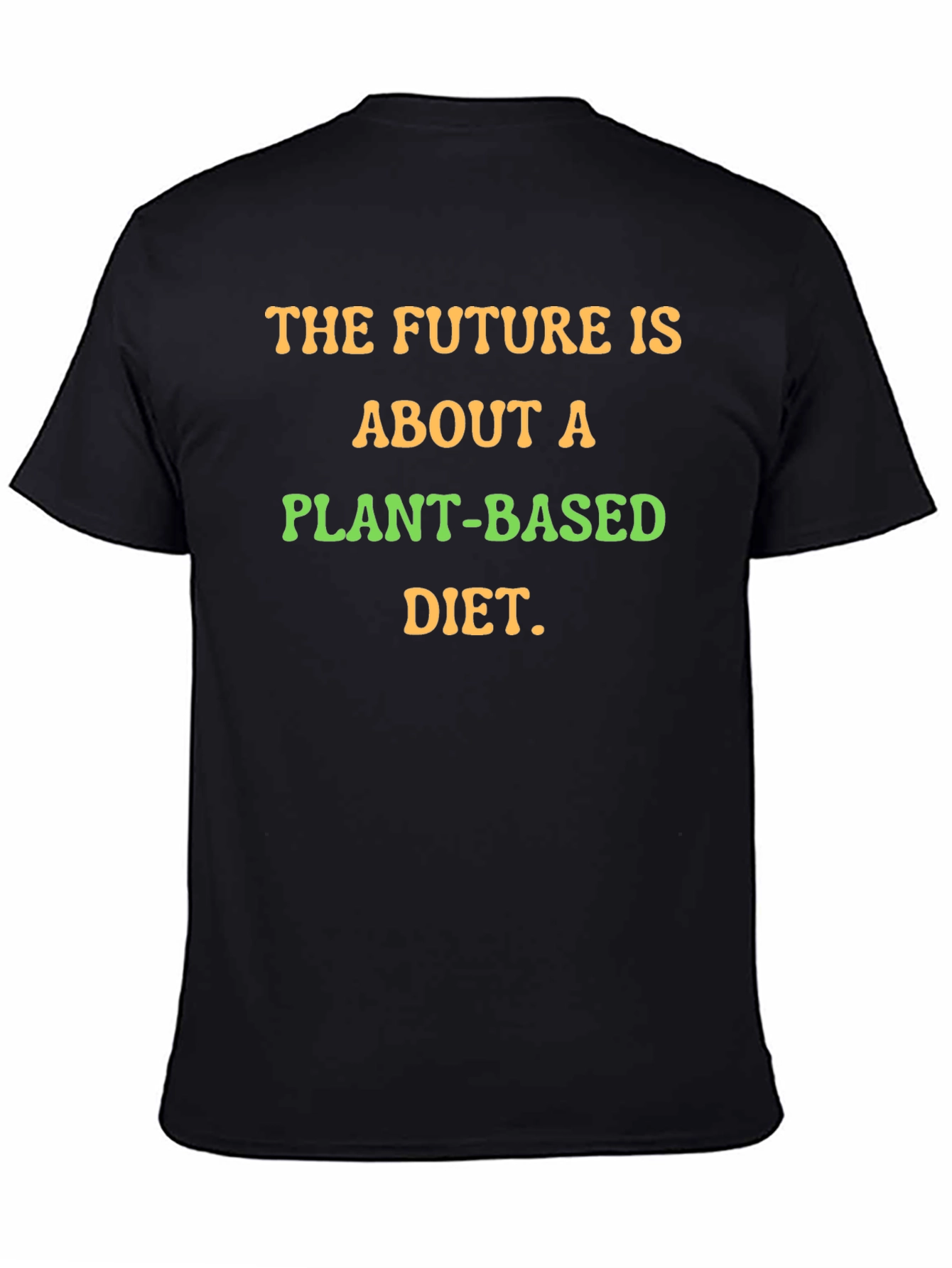Black Plant-Based Diet T-Shirt - The Future Is Vegan! view 4