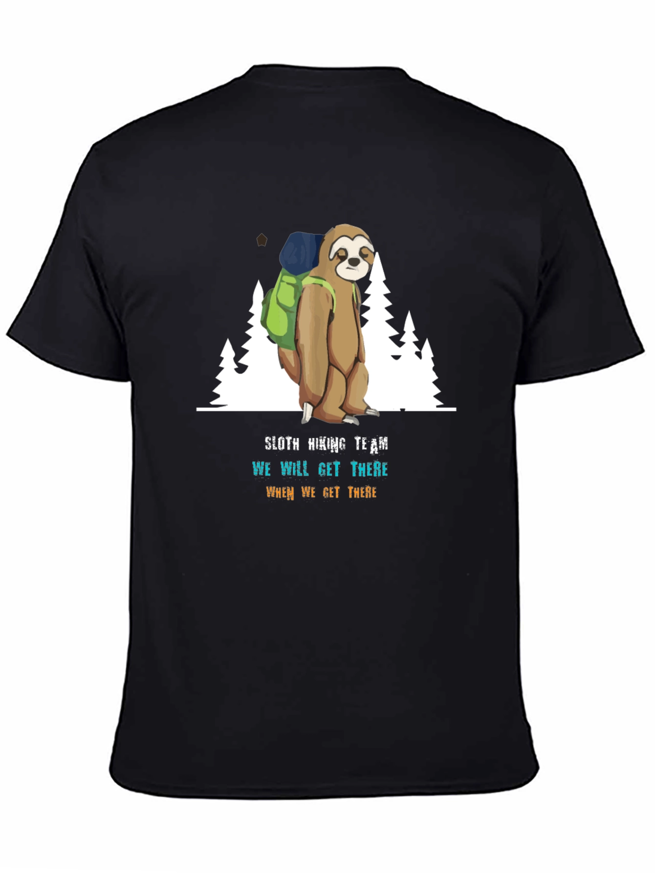 Black Sloth Hiking Team Graphic Tee - Relaxed Fit view 4