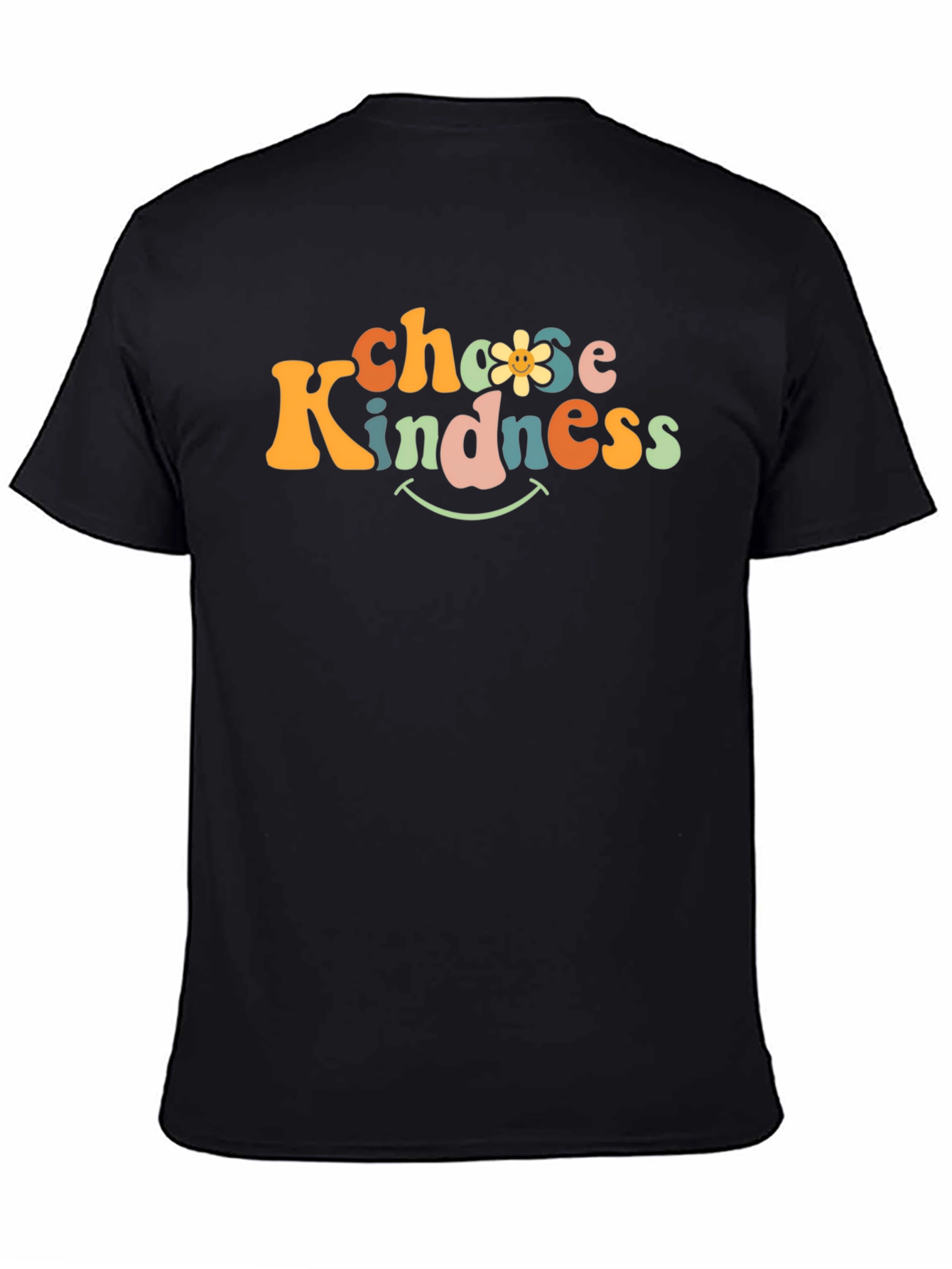 Black Choose Kindness Graphic Tee - Retro Style view 4