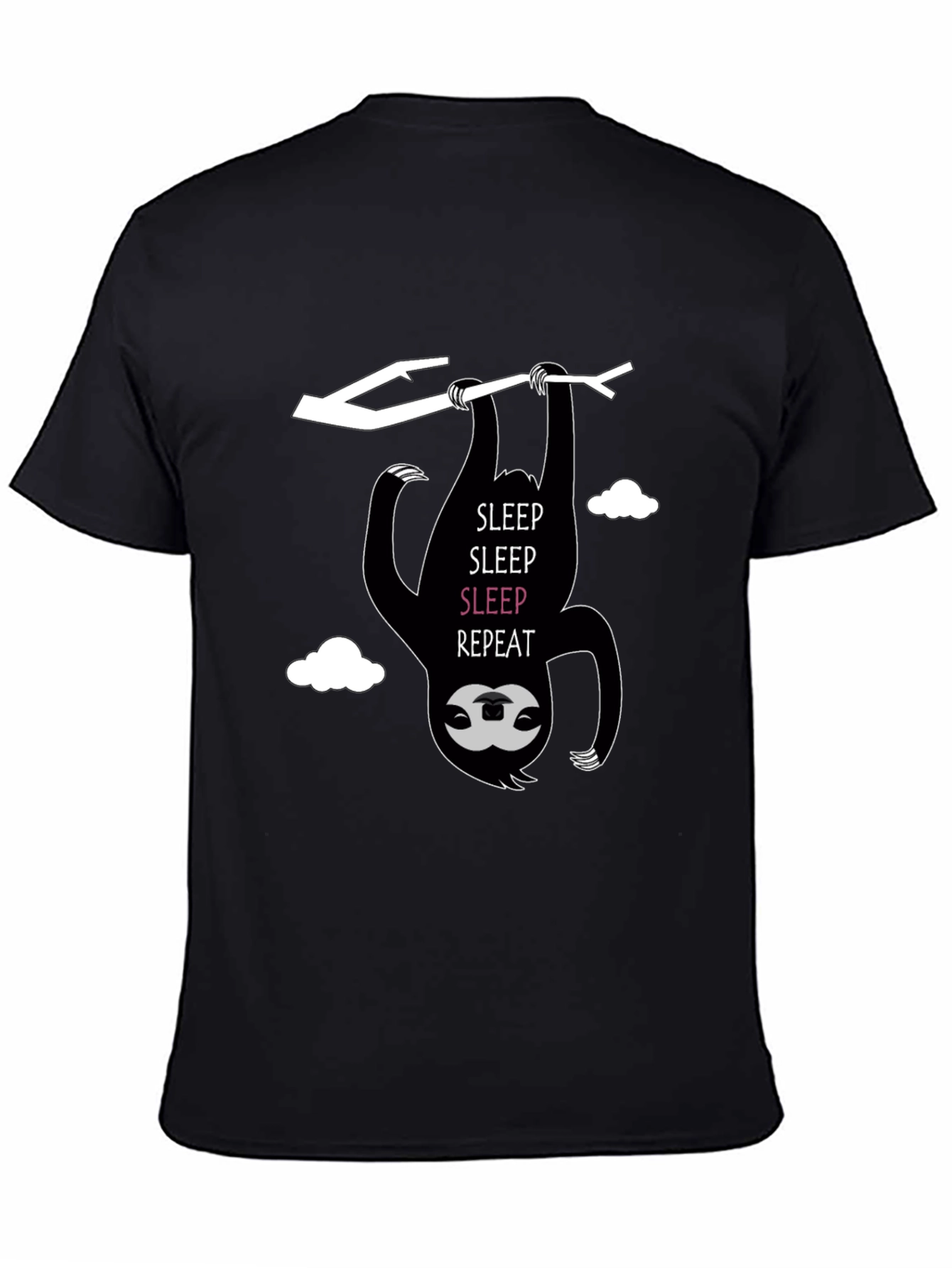Black Sleepy Sloth T-Shirt - Hang In There! view 4