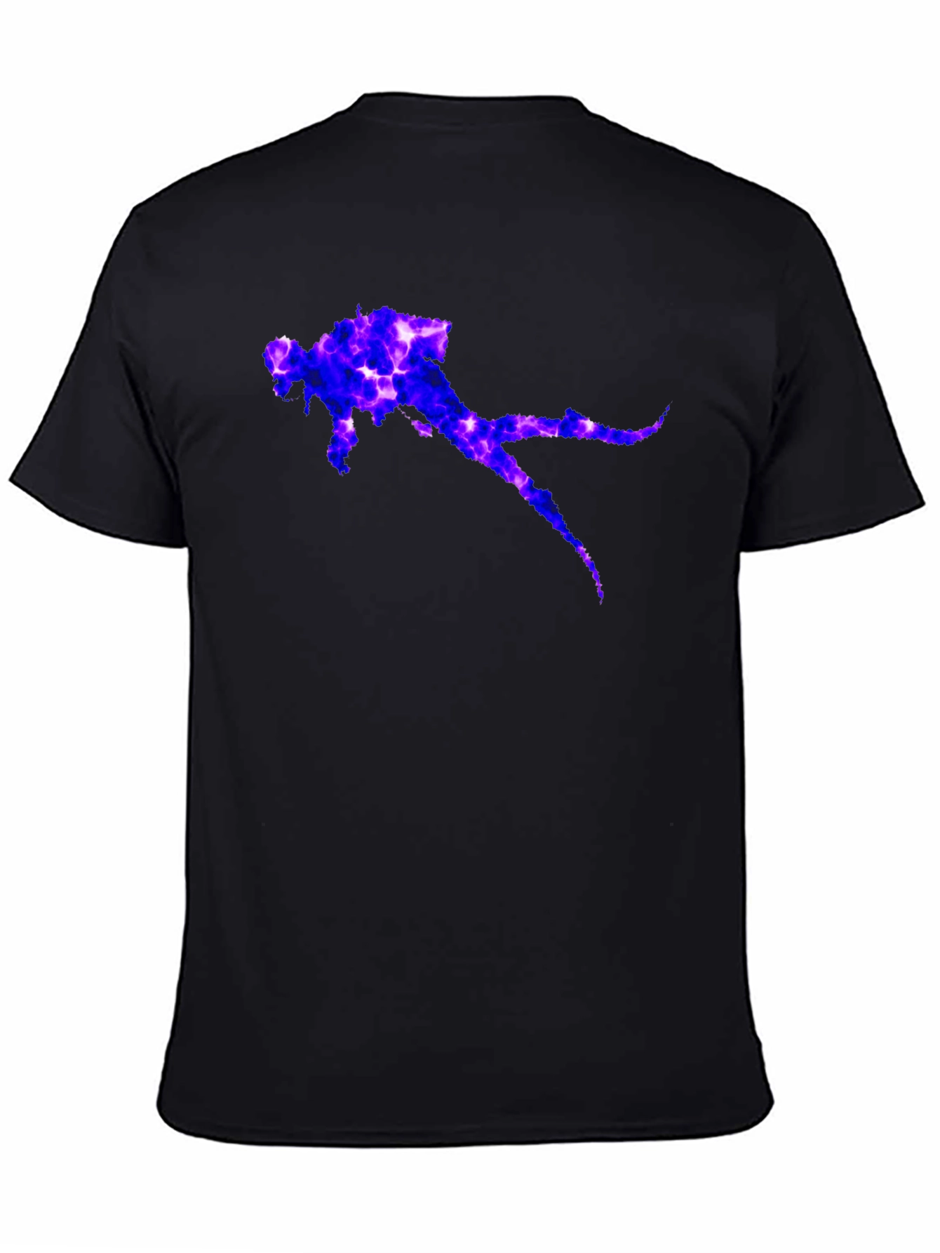 Black Diver Graphic T-Shirt - Black Casual Tee view 4