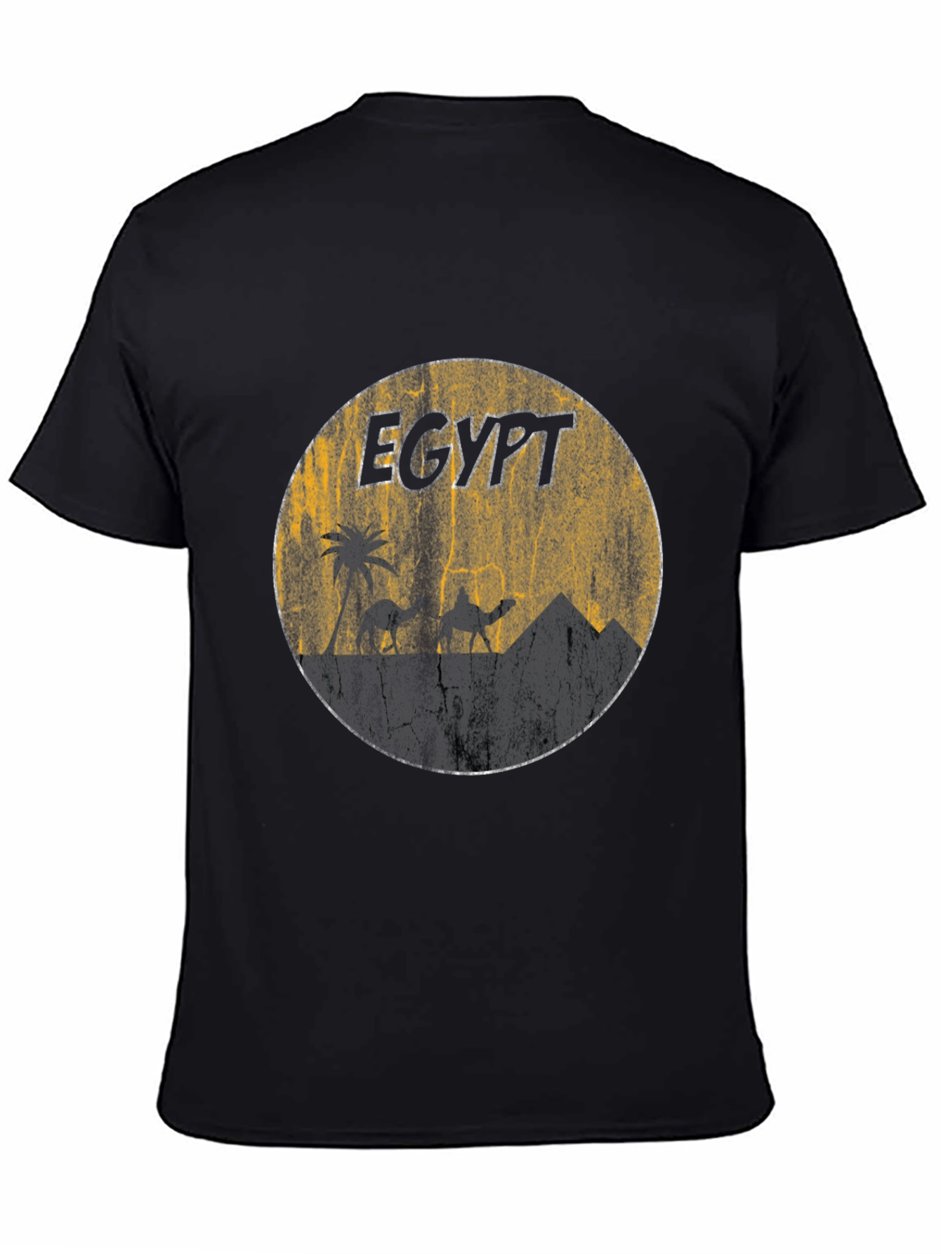 Black Egypt Vintage Graphic T-Shirt view 4