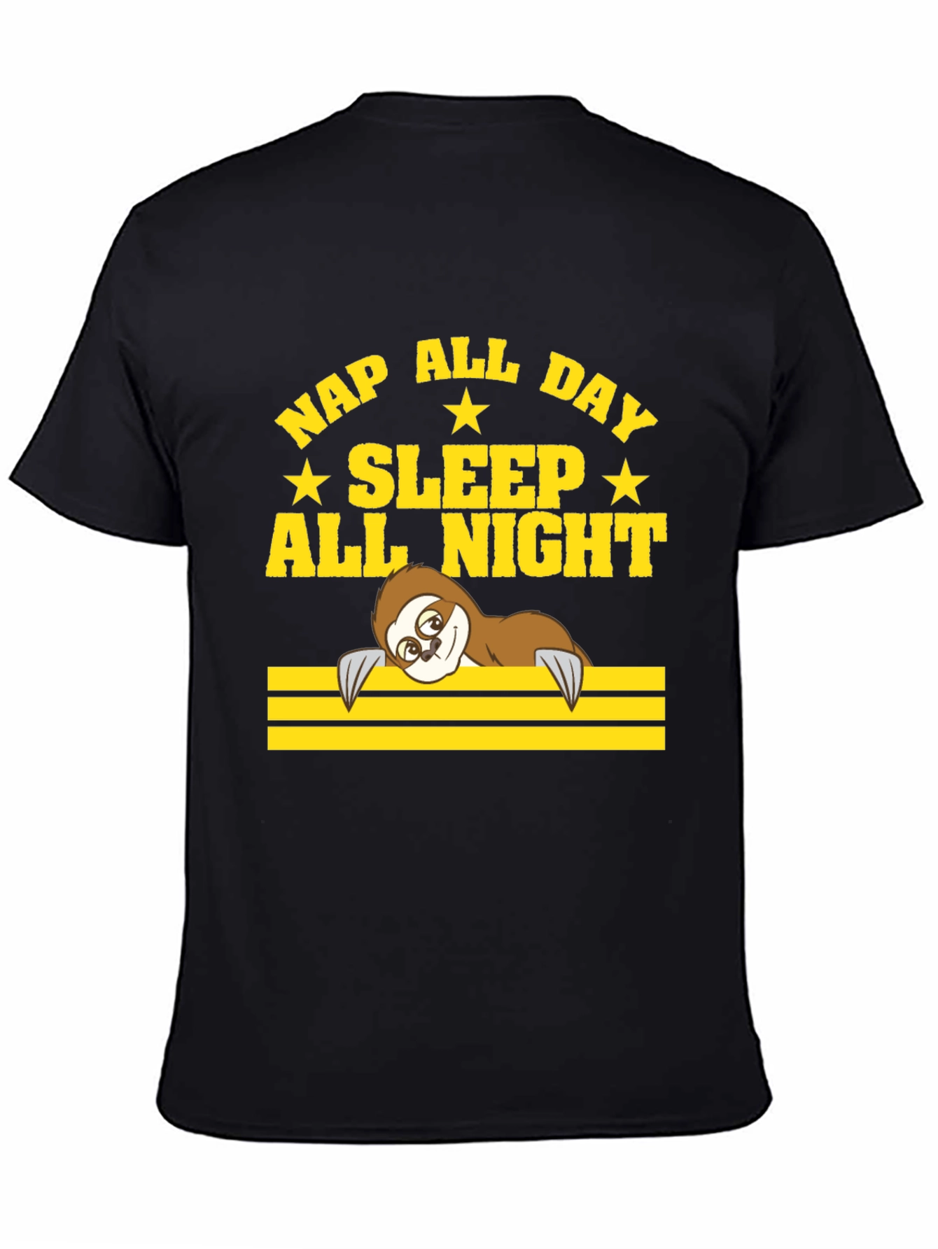 Black Nap All Day Sloth T-Shirt view 4