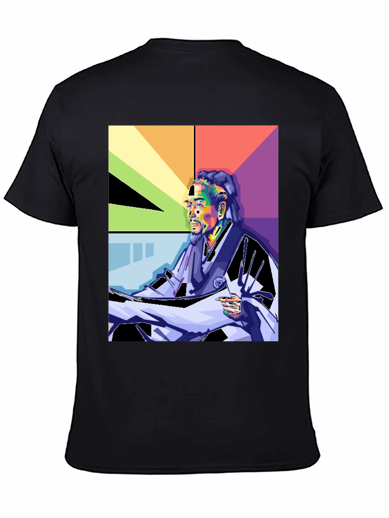 Black Snoop Dogg Pop Art Graphic Print T-Shirt view 4