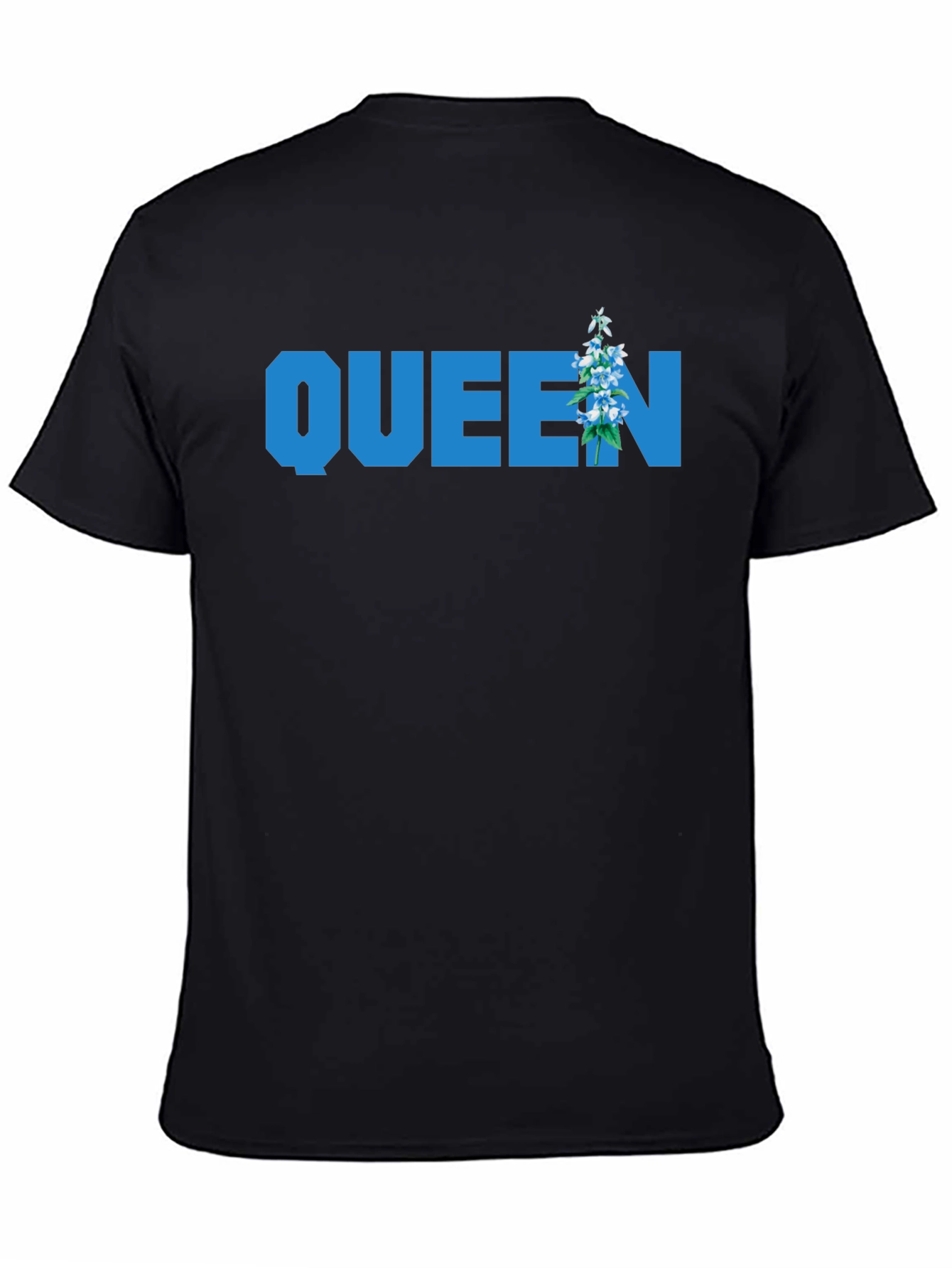 Black Floral Queen Graphic Tee -  Classic Comfort view 4