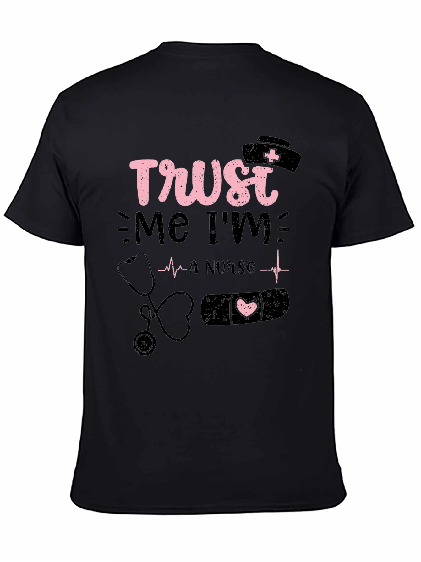 Black Trust Me I'm a Nurse T-Shirt view 4