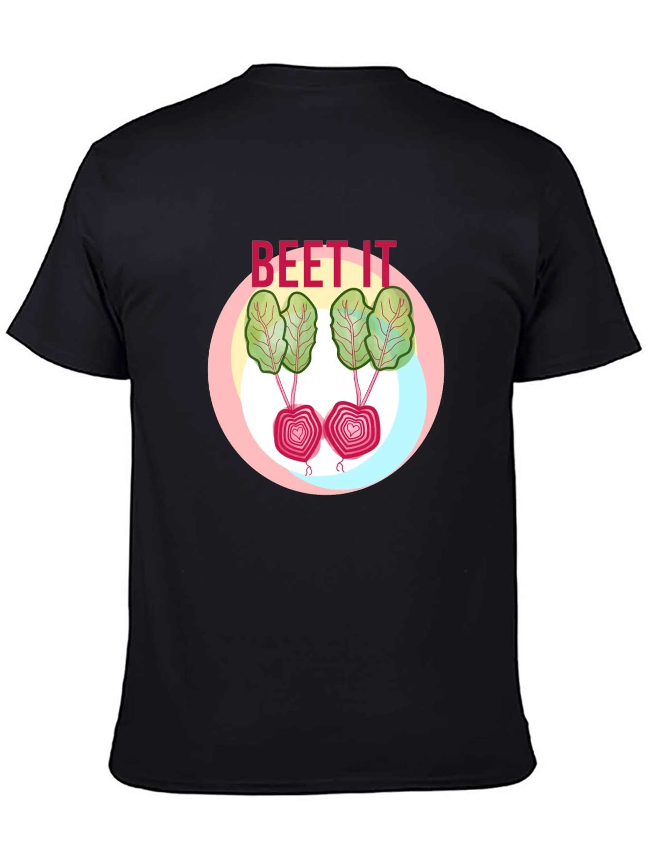 Black Beet It Graphic T-Shirt - Funny Vegetable Pun Tee view 4