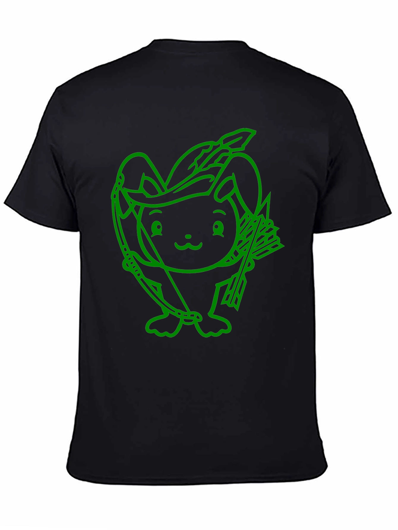 Black Robin Hood Bunny Graphic Tee view 4