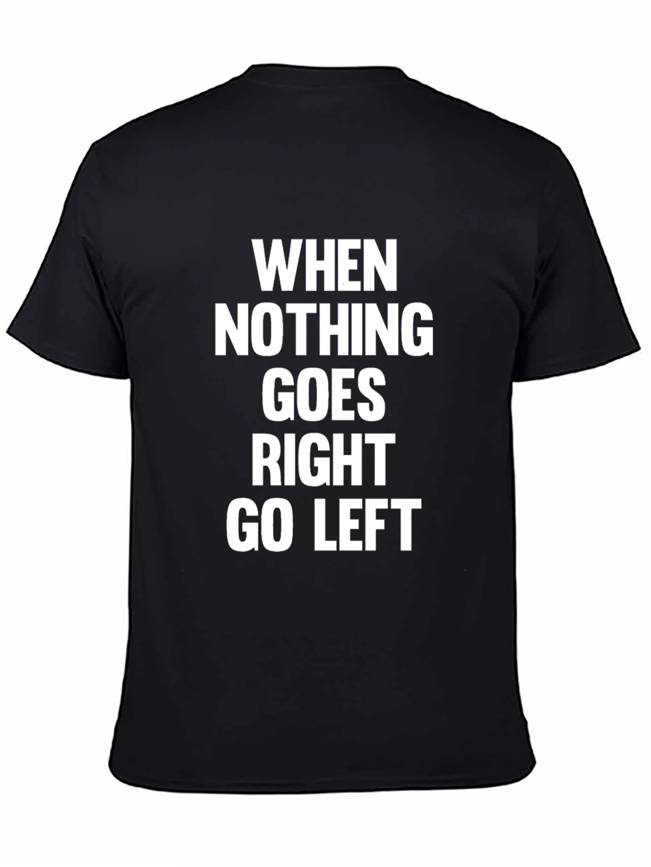 Black Go Left Graphic T-Shirt view 4