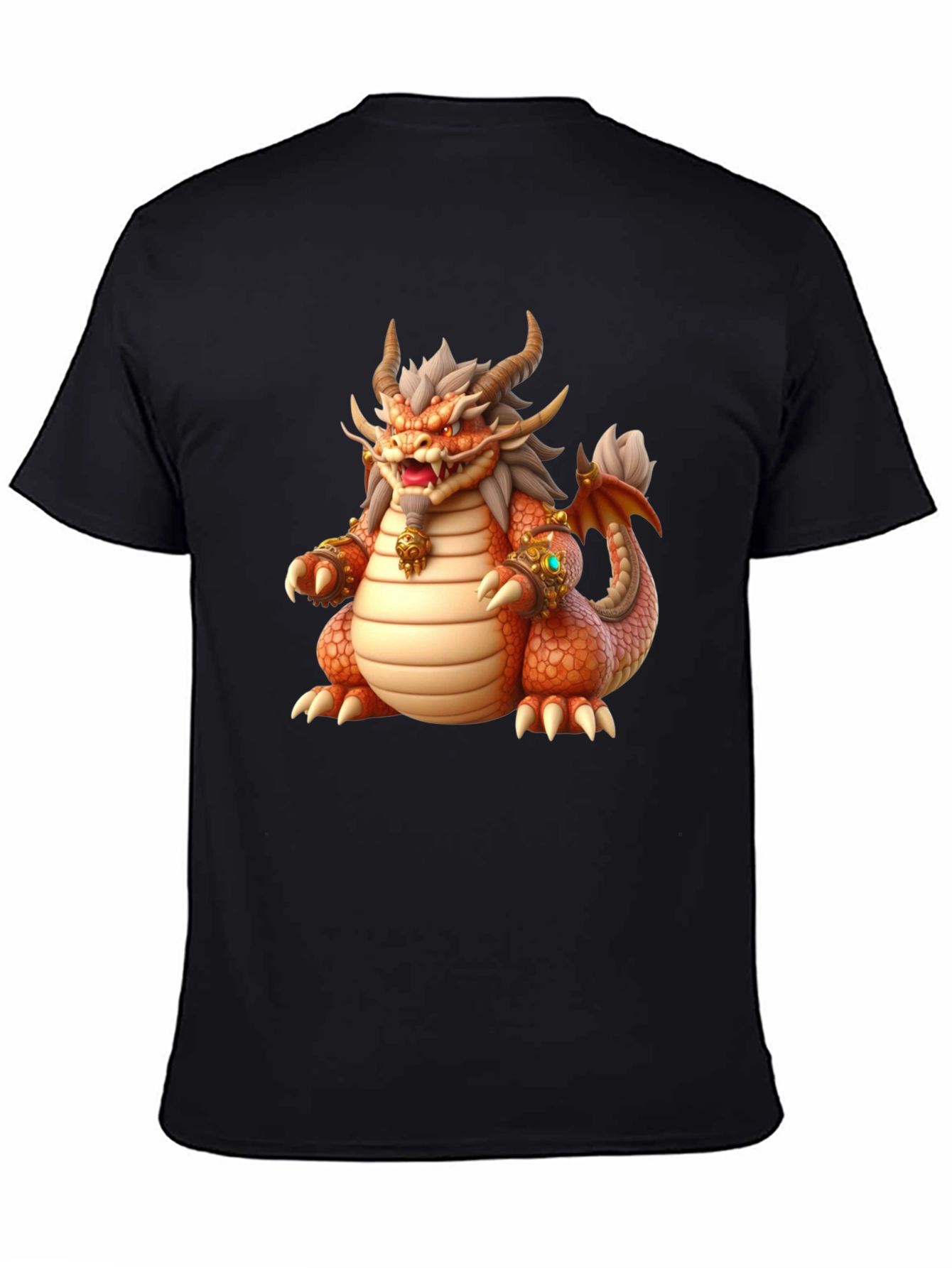 Black Dragon Graphic Tee - Fantasy Print view 4