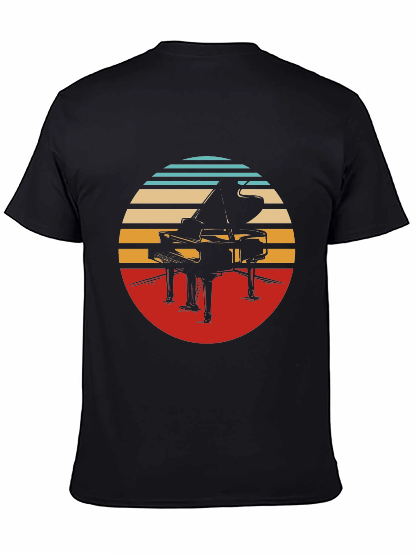Retro Piano Graphic Tee - Stylish Comfort - 4