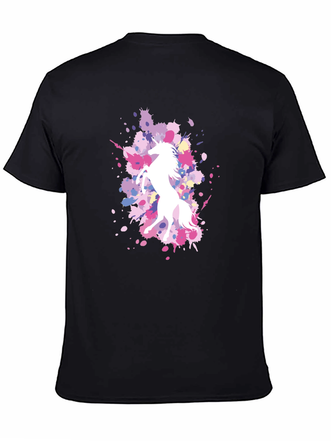 Black Unicorn Splatter T-Shirt view 4