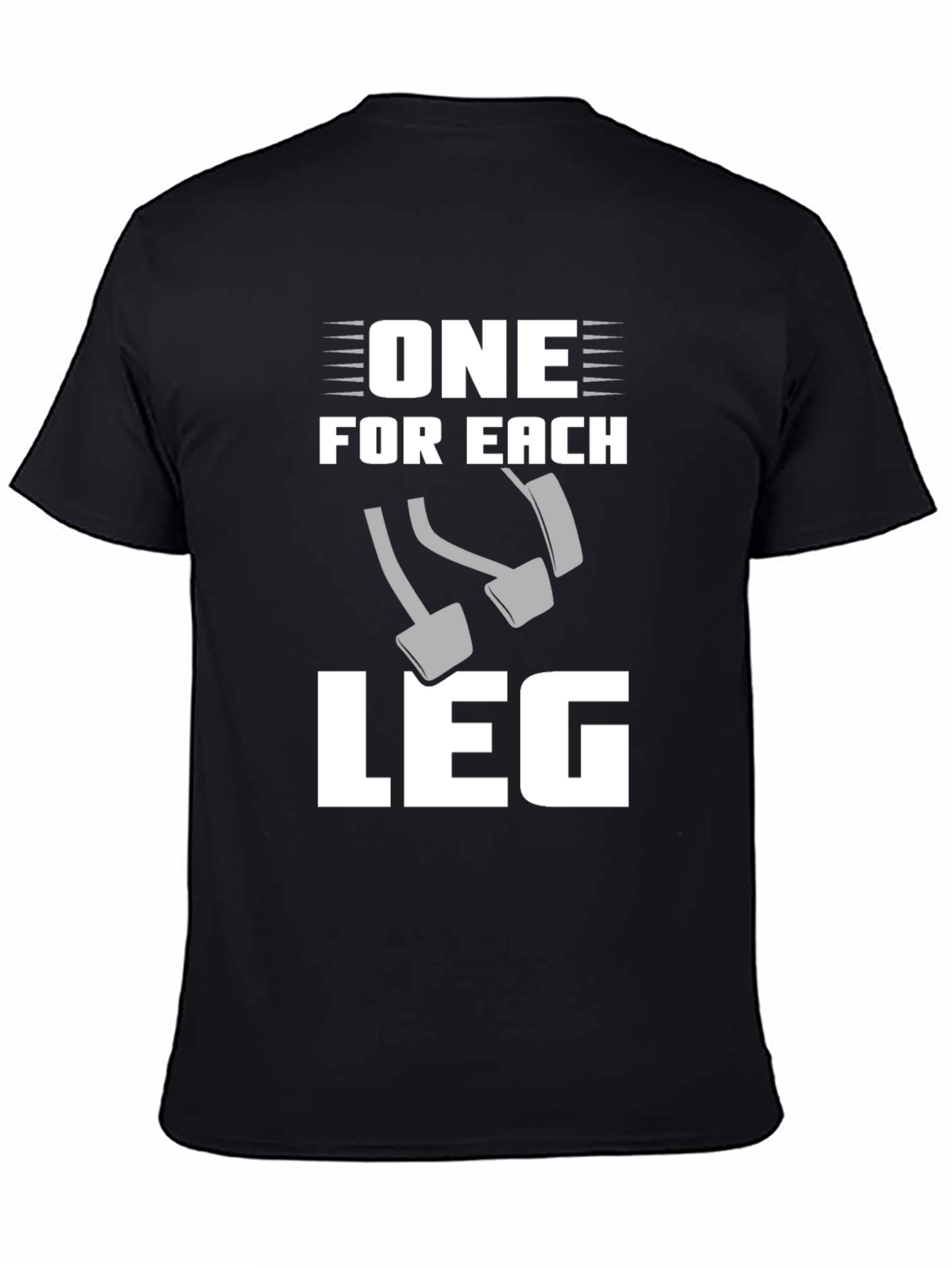 Black One For Each Leg Car Enthusiast T-Shirt view 4