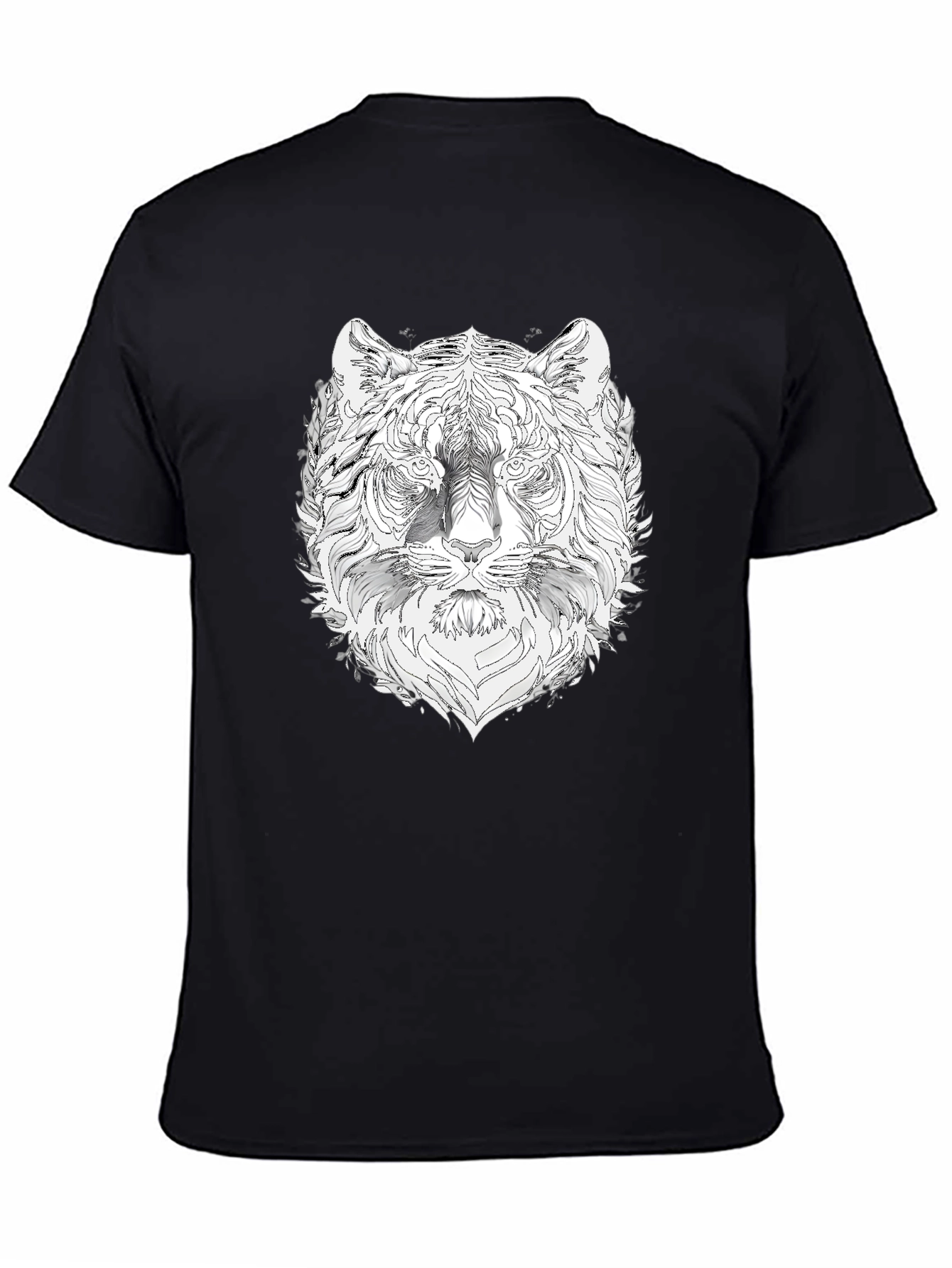 Black Tiger Graphic Black T-Shirt - Stylish Men's Tee view 4