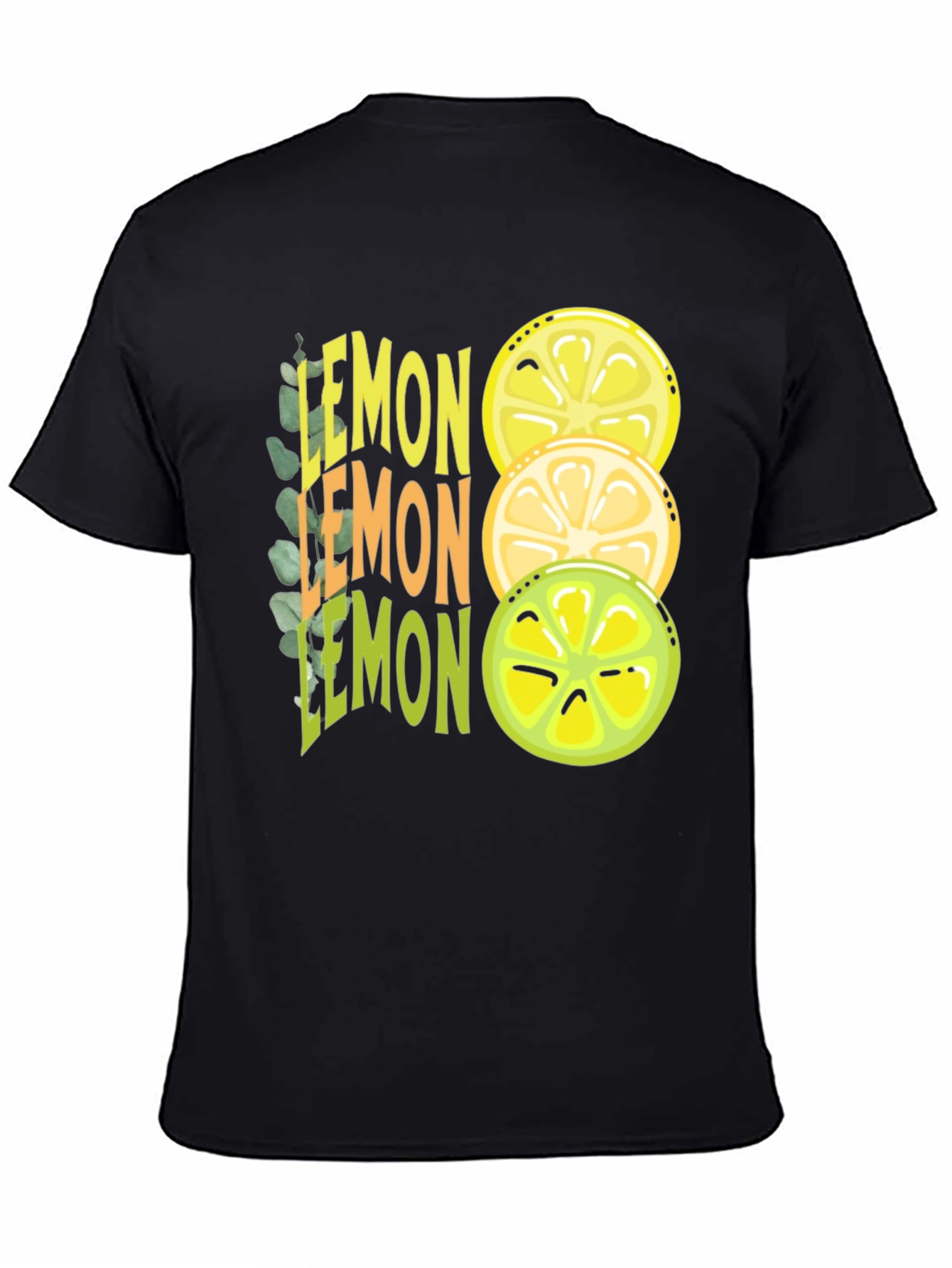 Black Lemon Graphic Tee - Funny Fruit Shirt view 4