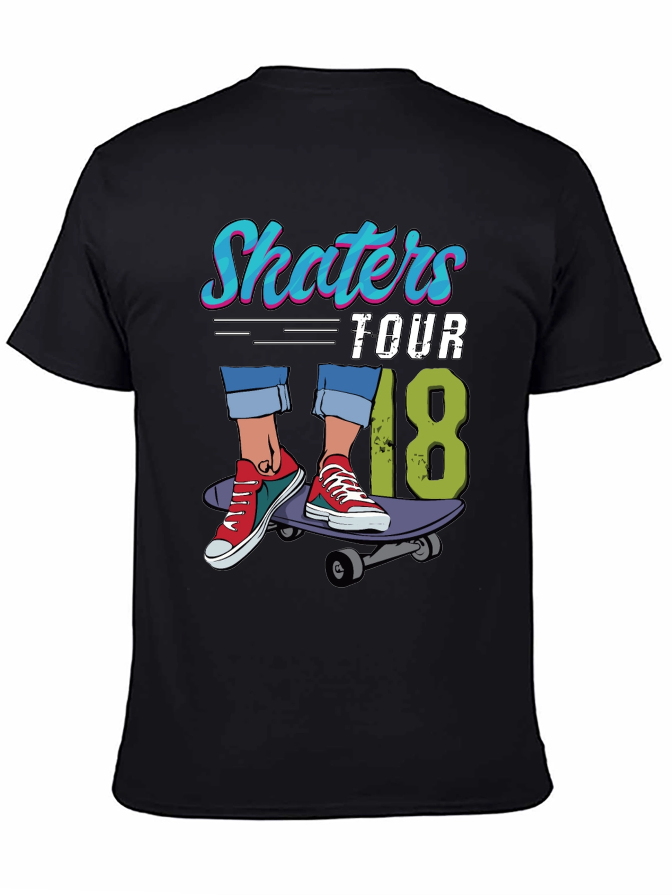 Black Skaters Tour '18 Graphic T-Shirt view 4