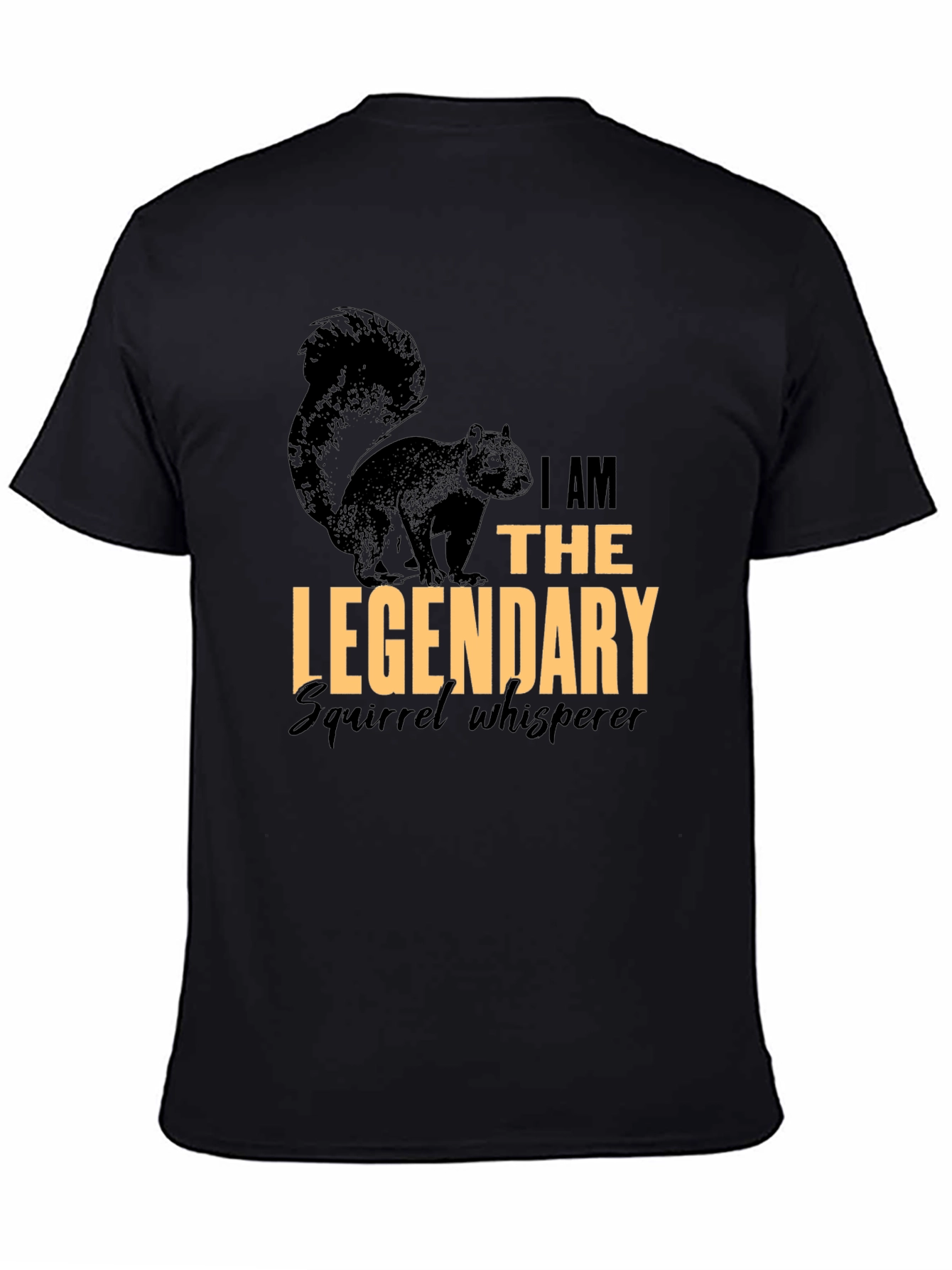 Black Legendary Squirrel Whisperer Graphic Tee view 4