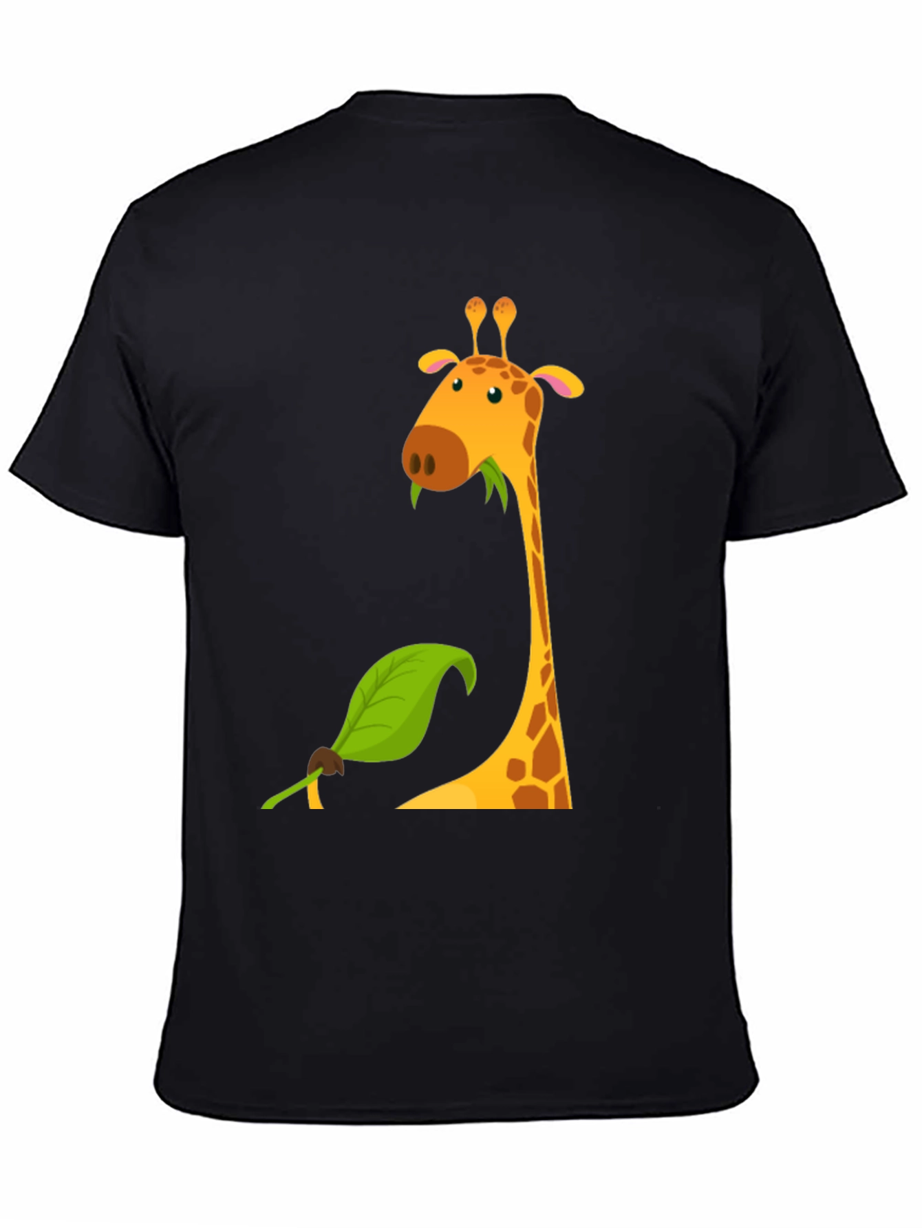 Black Giraffe Graphic Tee - Black Cotton Blend view 4